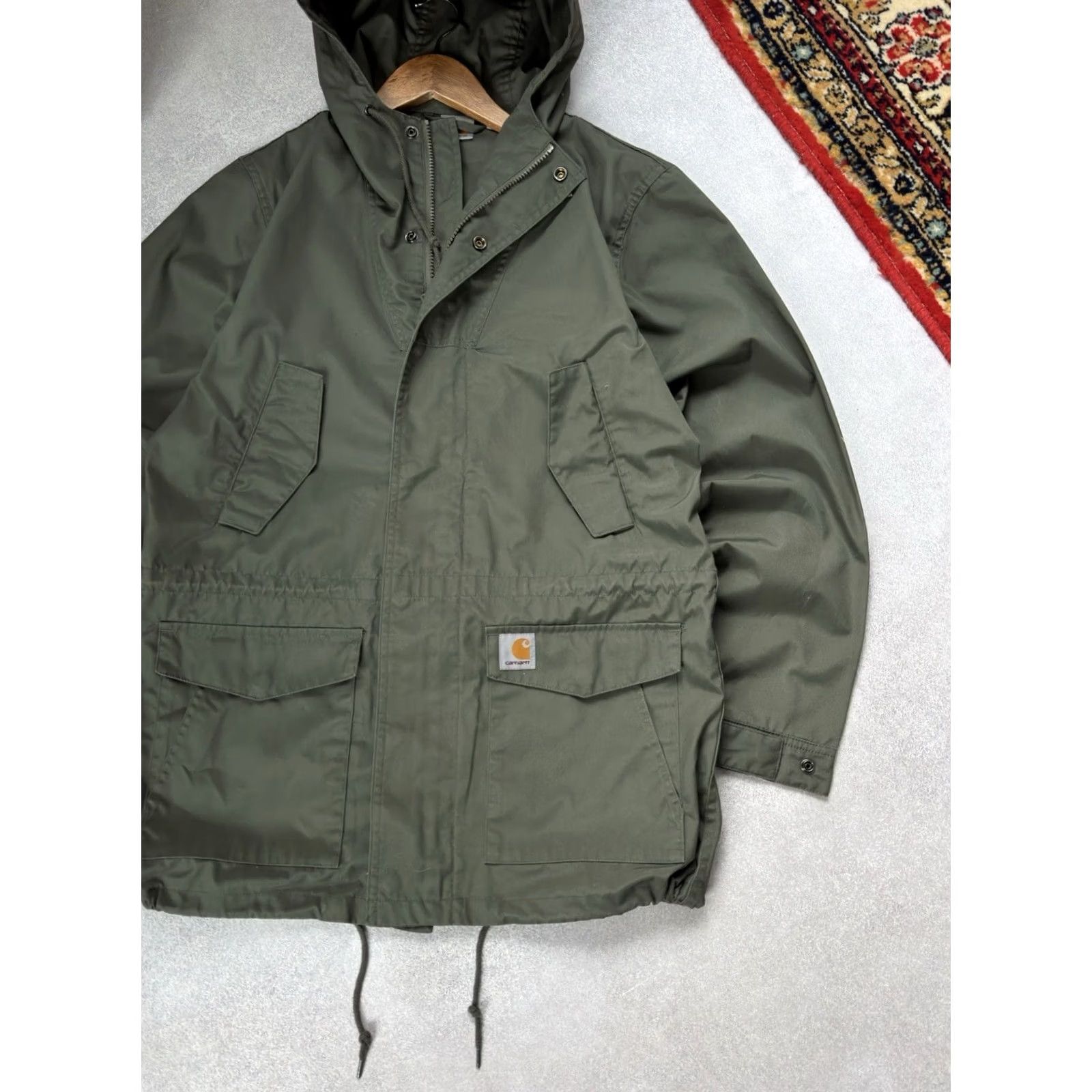 Carhartt VINTAGE Carhartt Jacket Parka Mens M Green 80s 90s Retro Army Streetwear Cargo Zip Chest 55cm Length 72cm Size US M / EU 48-50 / 2 - 3 Thumbnail
