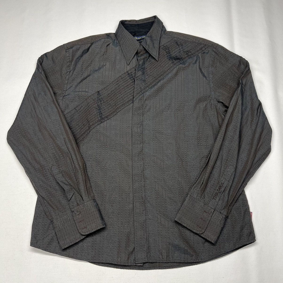 English Laundry English Laundry Christopher Wicks Shirt Brown Embroidered Size US XXL / EU 58 / 5 - 1 Thumbnail
