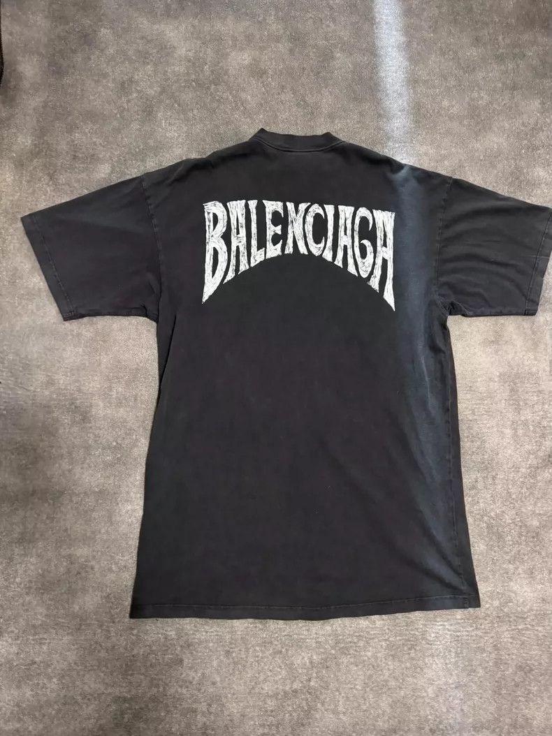 Balenciaga Balenciaga Paris Back Letter Short Sleeve Tee - dmc Size US M / EU 48-50 / 2 - 1 Thumbnail