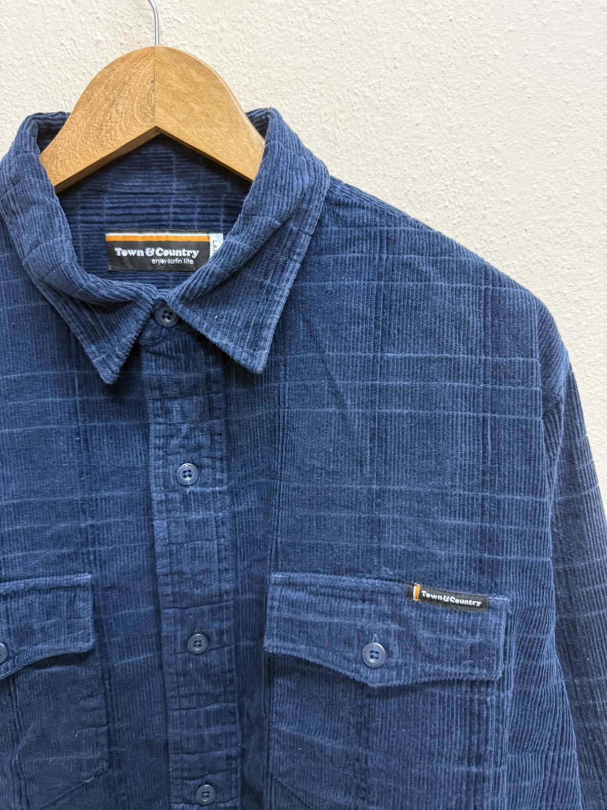 Japanese Brand TOWN & COUNTRY ENJOY SURFIN LIFE CUDROY BUTTON UP SHIRT Size US L / EU 52-54 / 3 - 15 Thumbnail