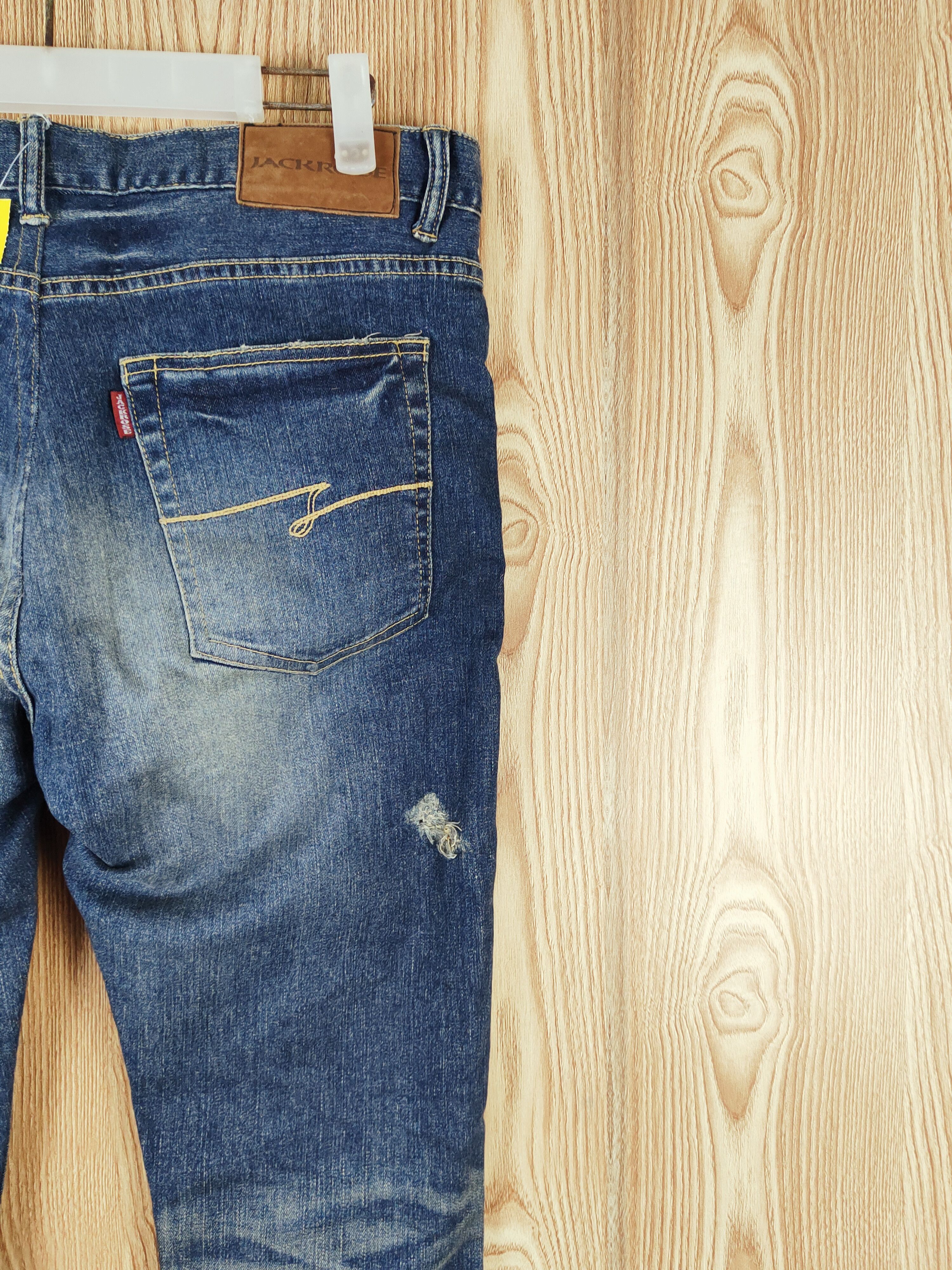 JACKROSE Jack Rose Blue Distressed Ripped Jeans #W191 Size 27" / US 4 / IT 40 - 13 Thumbnail