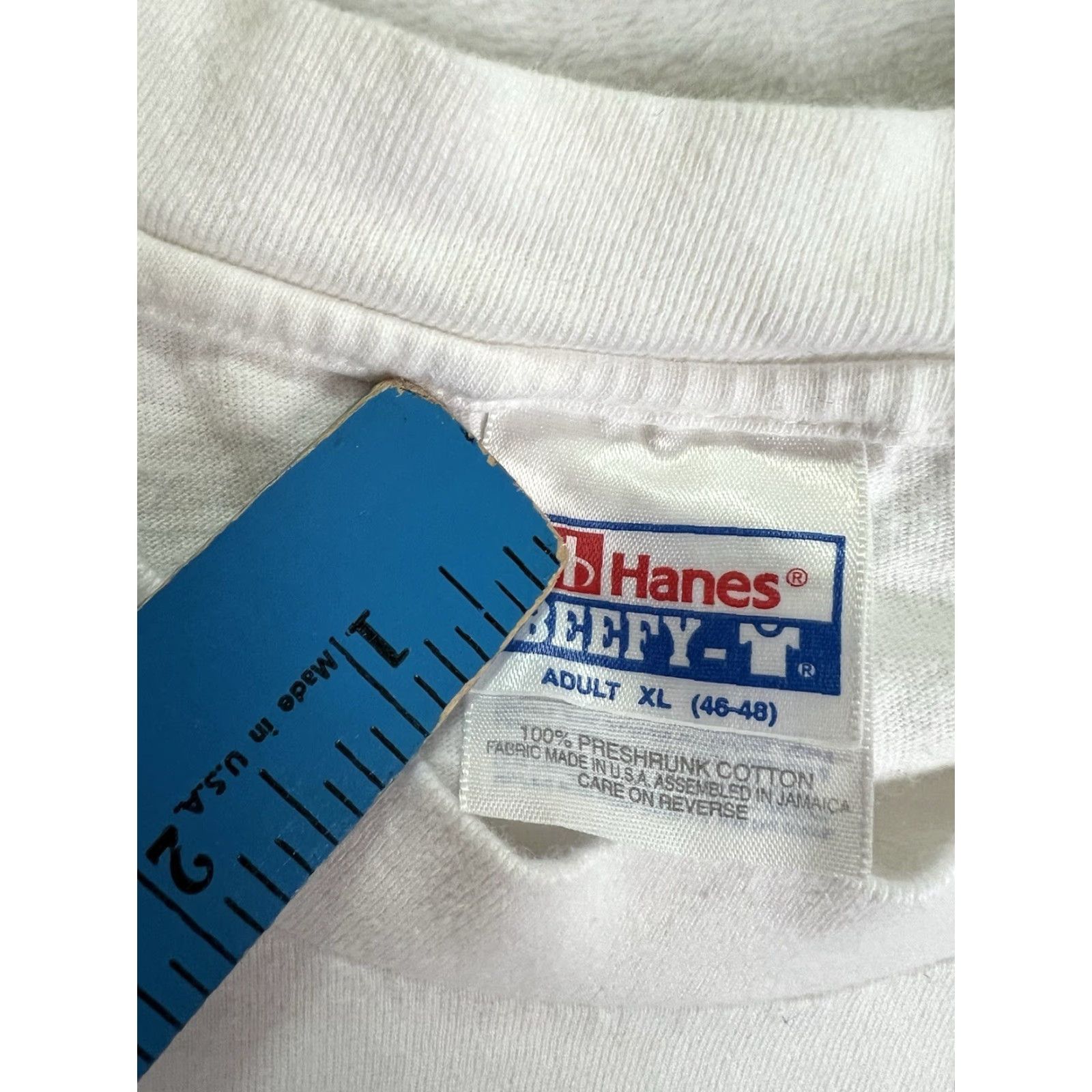 Hanes VINTAGE Hanes T-Shirt Mens XL White 90s Same Planet Different World Funny Comics Size US XL / EU 56 / 4 - 4 Thumbnail