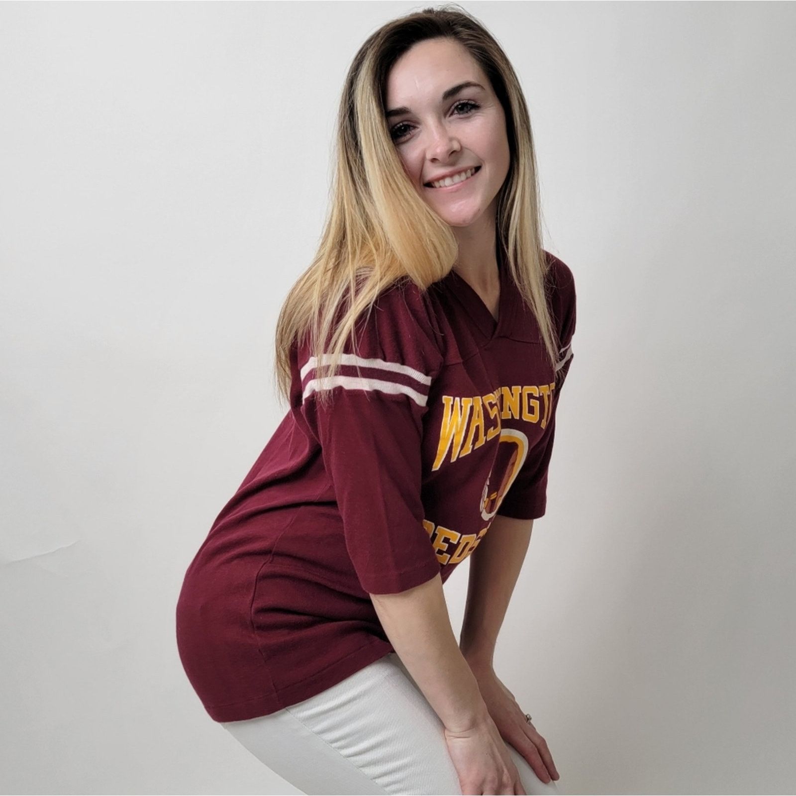 NFL Classic Original Vintage 90s Washington Football Jersey Tee Size US L / EU 52-54 / 3 - 4 Thumbnail