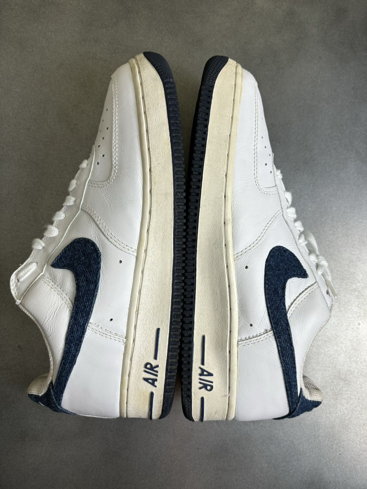 Nike × Vintage 2002 Nike Air Force 1 Denim 2000s Vintage AF1 Jeans White 10 Size US 10.5 / EU 43-44 - 4 Thumbnail