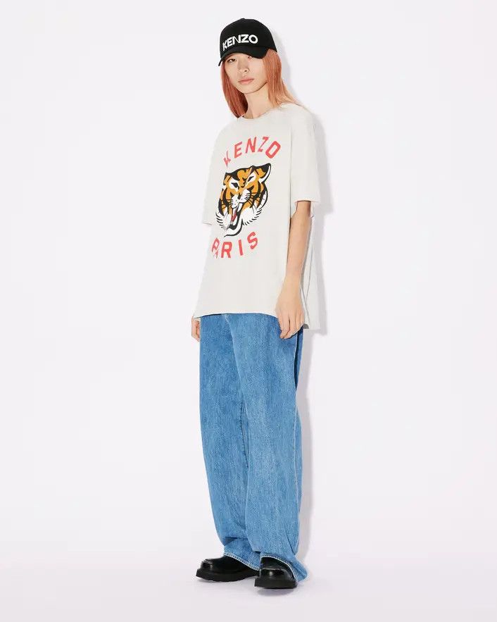 Kenzo o1s22i1n0125 Lucky Tiger Crewneck T-Shirt in White Size S / US 4 / IT 40 - 3 Thumbnail