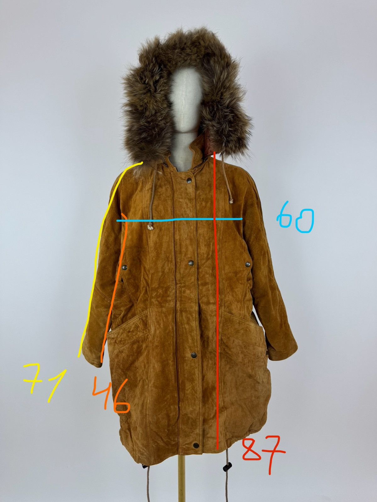 JOFAMA Jofama Vintage Leather Parka Jacket Fur Trim Womens Size 40 Size M / US 6-8 / IT 42-44 - 15 Thumbnail