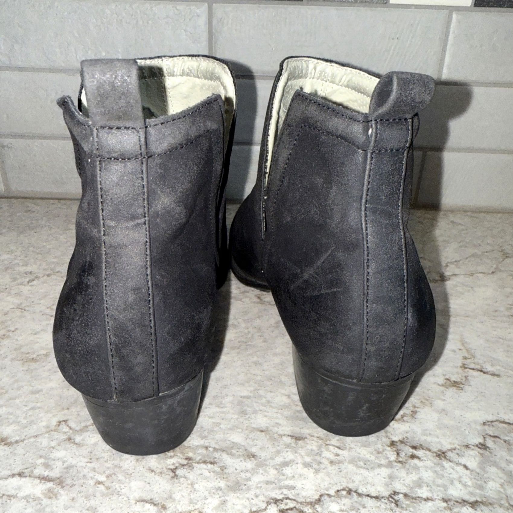 Parker JBU Parker Ankle Boots Black Floral Embroidery Women's 9 M Slit Side High Heel Bootie Size US 9 / IT 39 - 5 Thumbnail