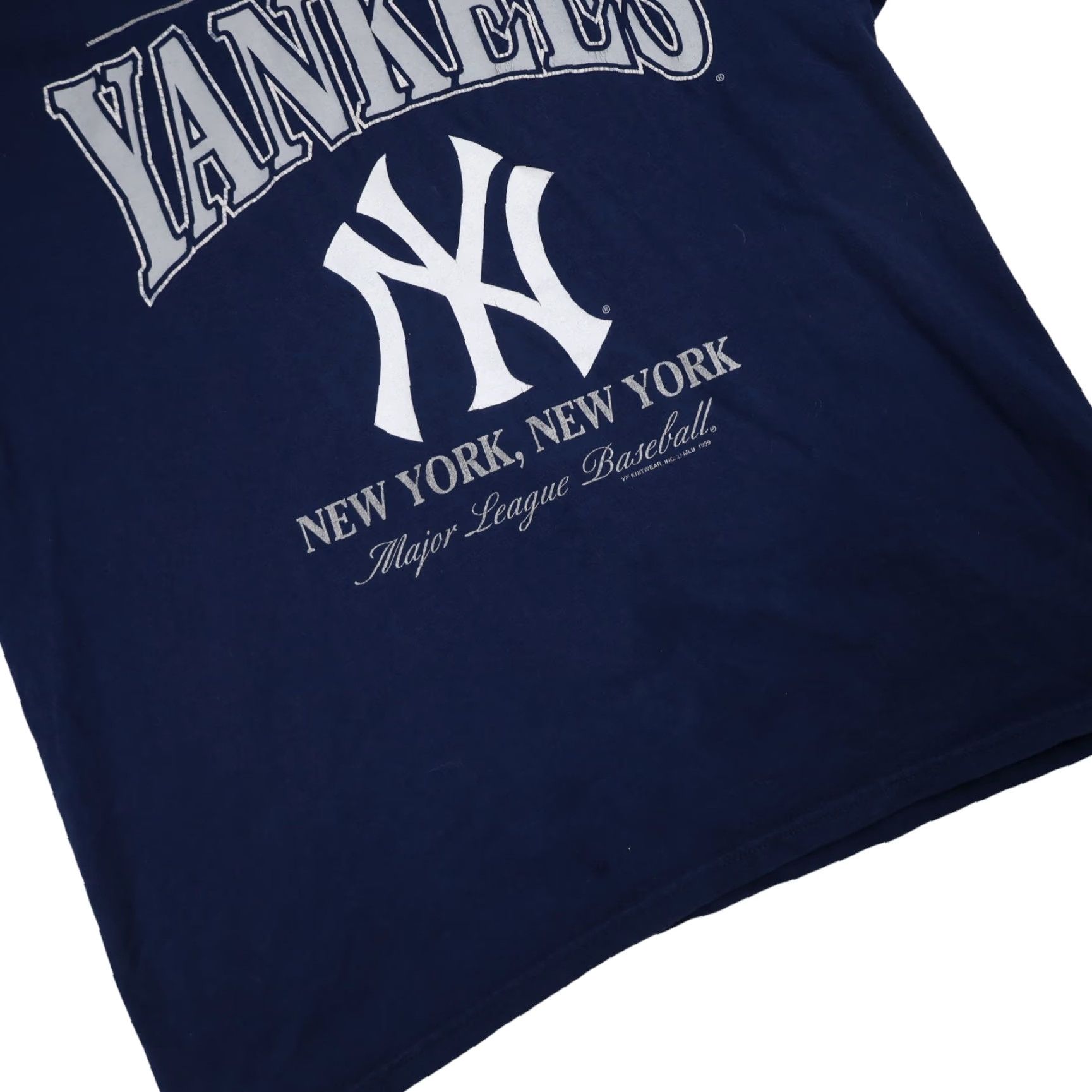 MLB VINTAGE MLB New York Yankees Mens Large Graphic T Shirt Blue Size US L / EU 52-54 / 3 - 3 Thumbnail