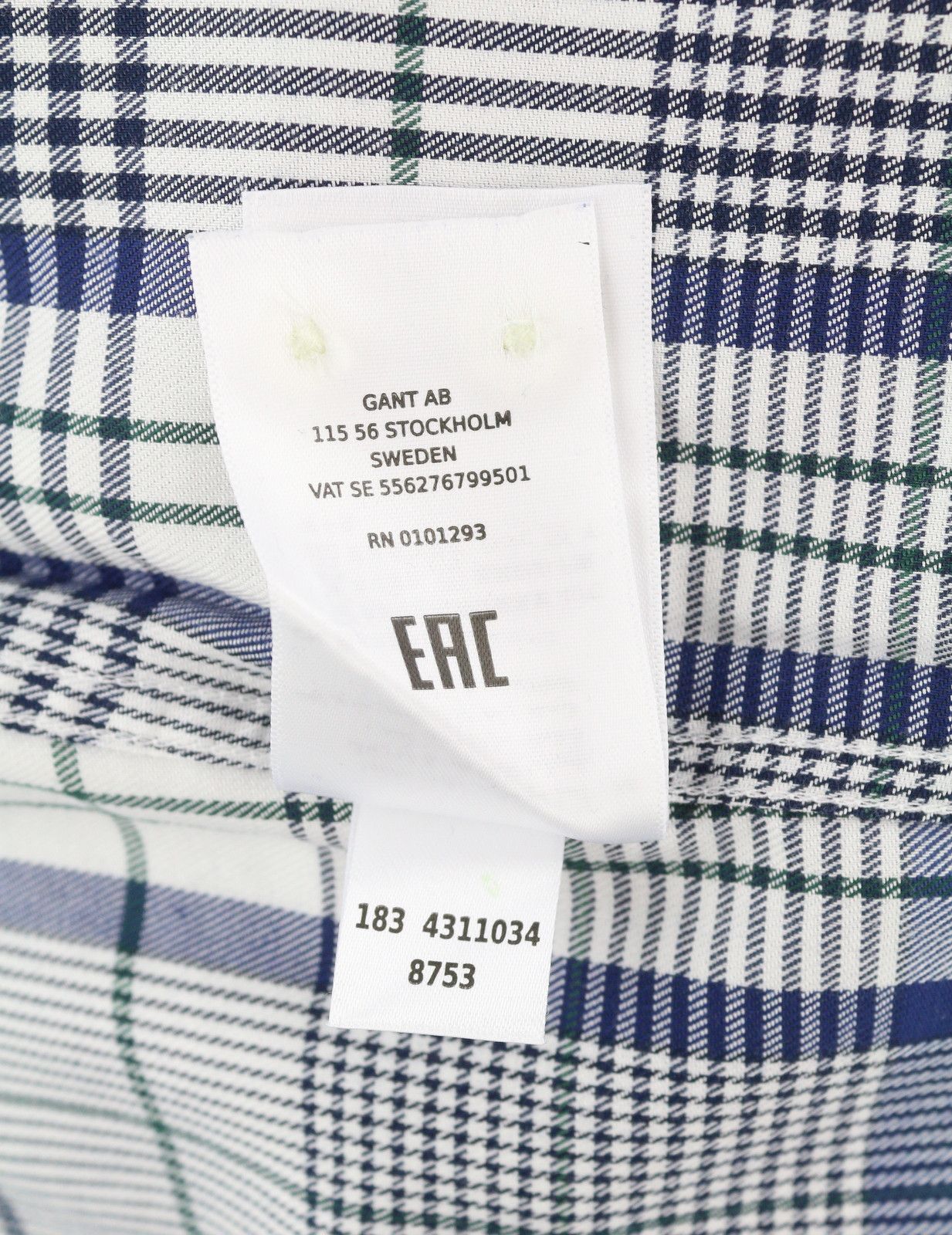 Gant FLANNEL EU34 Plaid Pattern Button-Up Spread Shirt 84930 Size XS / US 0-2 / IT 36-38 - 9 Thumbnail