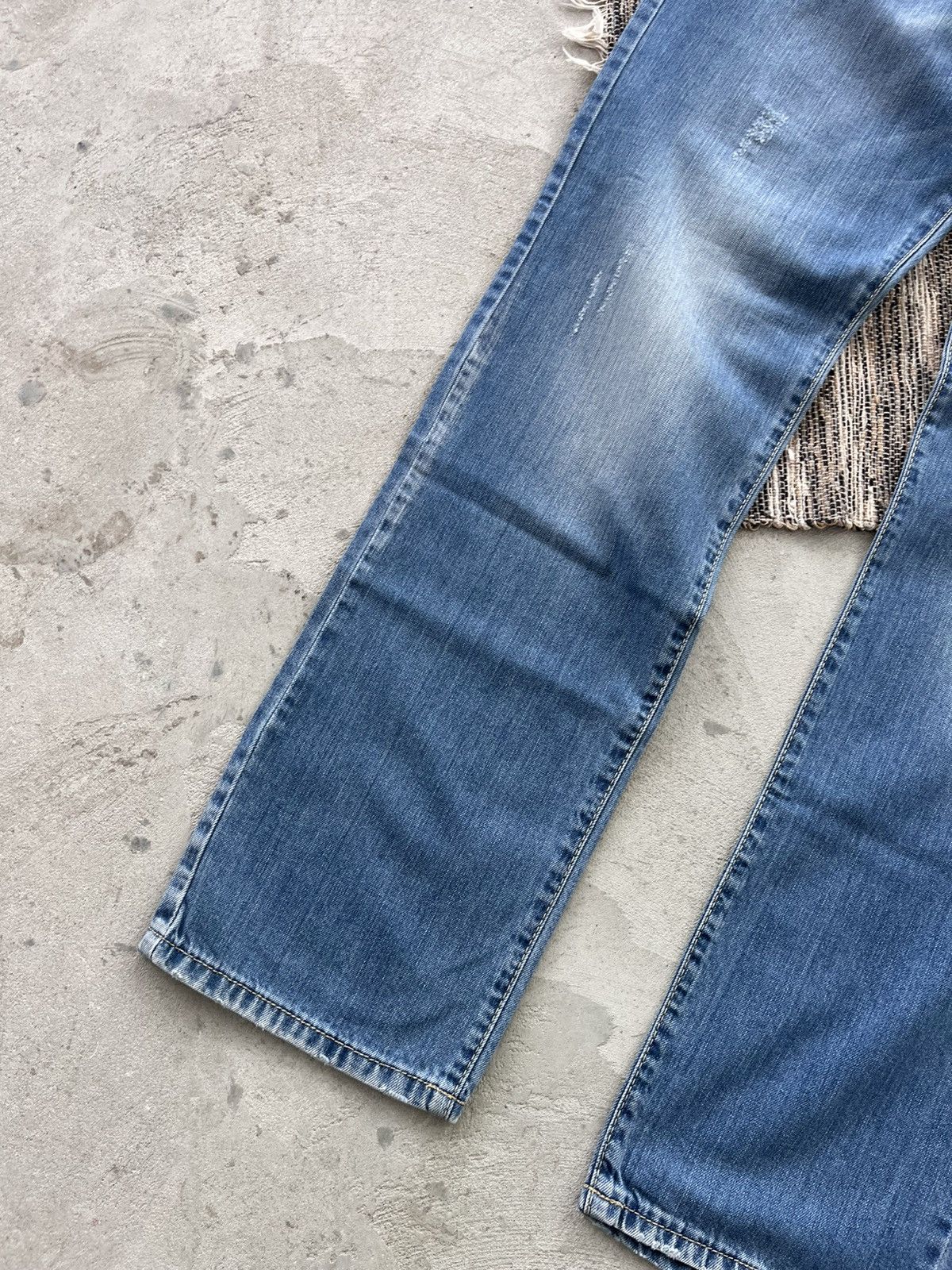 Philipp Plein New Philipp Plein Jeans Light Blue denim Distressed Wide Y2K Size US 36 / EU 52 - 3 Thumbnail