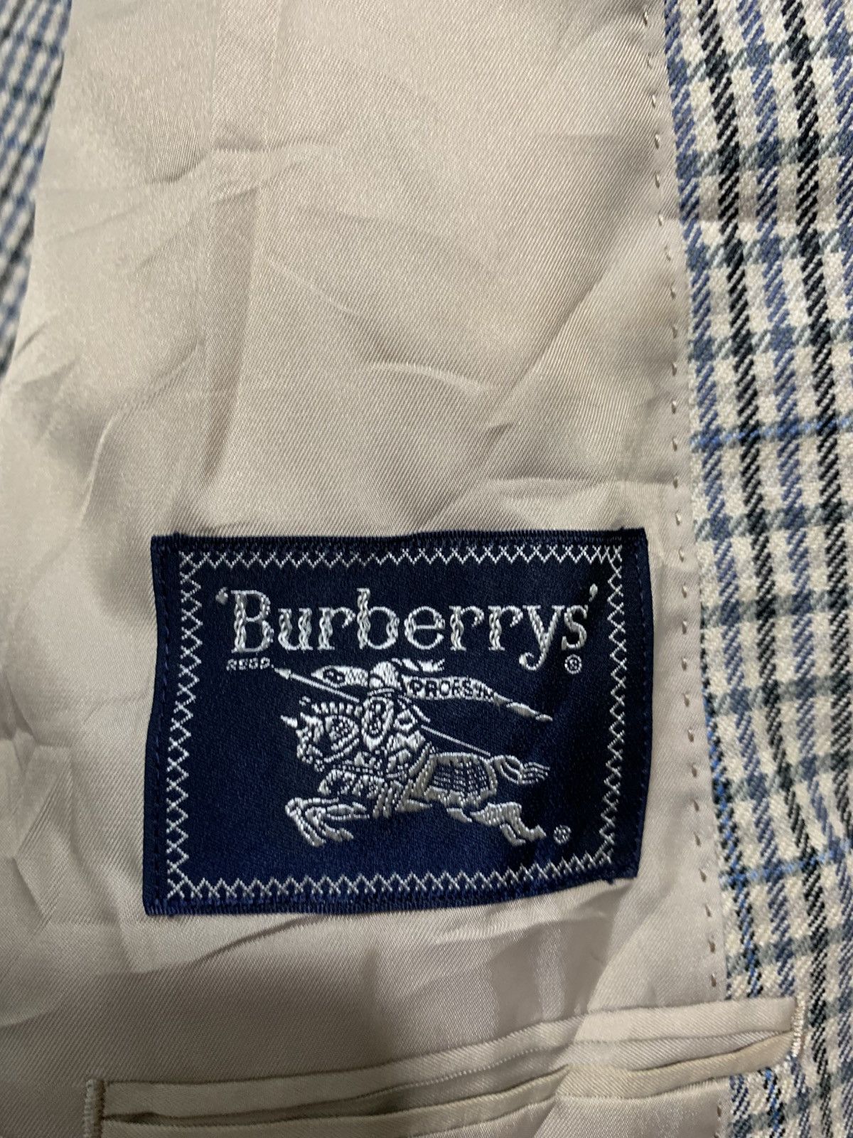 Burberry 🔥VTG BURBERRYS GINGHAM CHECKERED BLAZER COAT Size US M / EU 48-50 / 2 - 7 Thumbnail