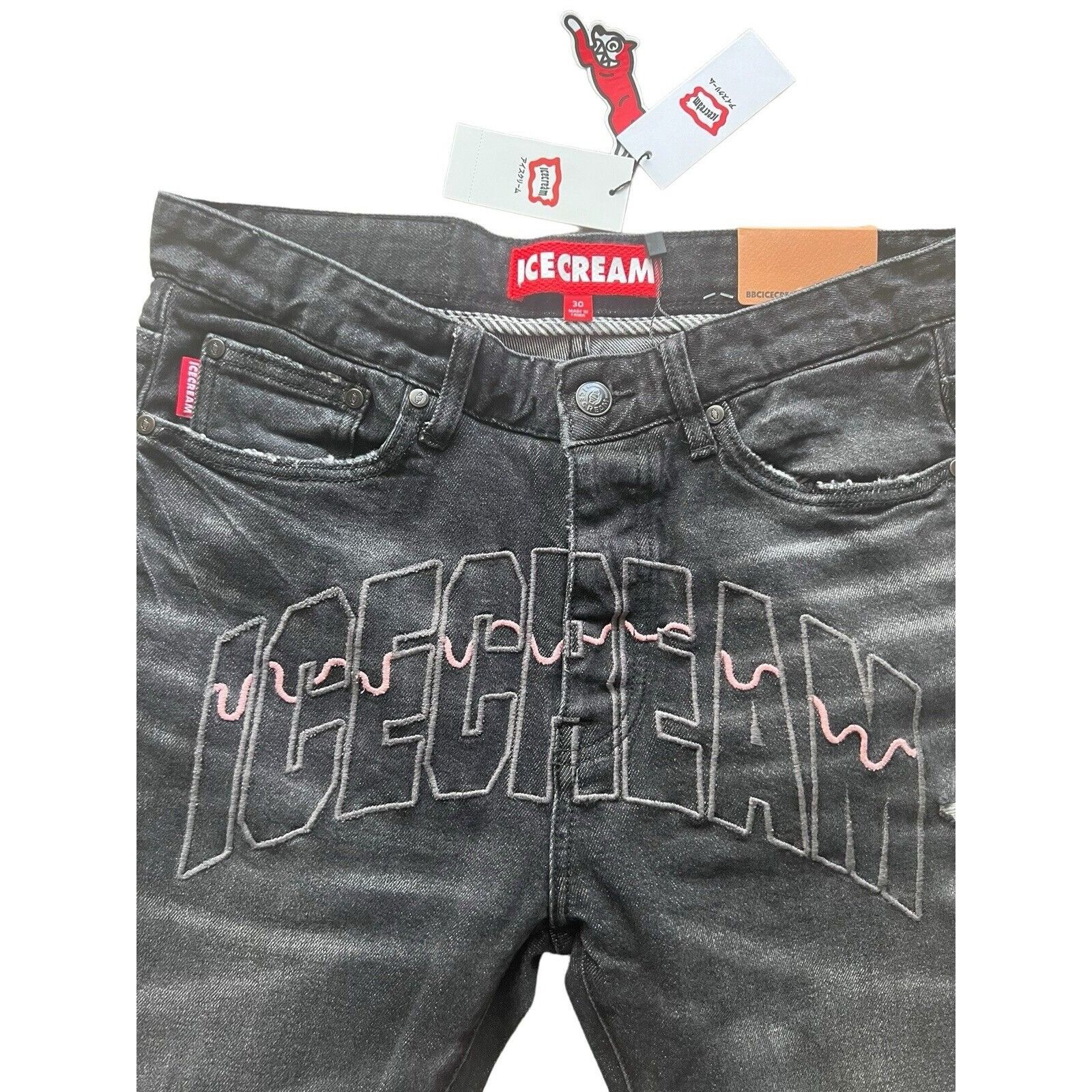 Billionaire Boys Club × Icecream Icecream Billionaire Boys Club Skinny Mens Jeans Black 30/30 Size US 30 / EU 46 - 3 Thumbnail