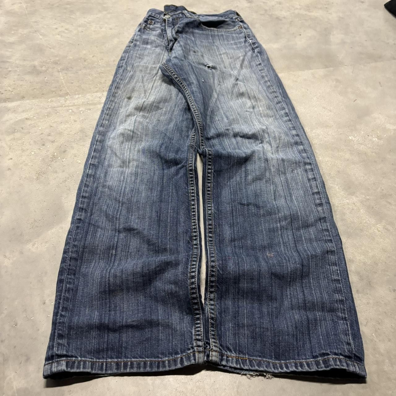 Levi's × Vintage Crazy Vintage Y2K/2000s Grunge Faded Dark Wash Levis Denim Jeans! Size US 32 / EU 48 - 3 Thumbnail