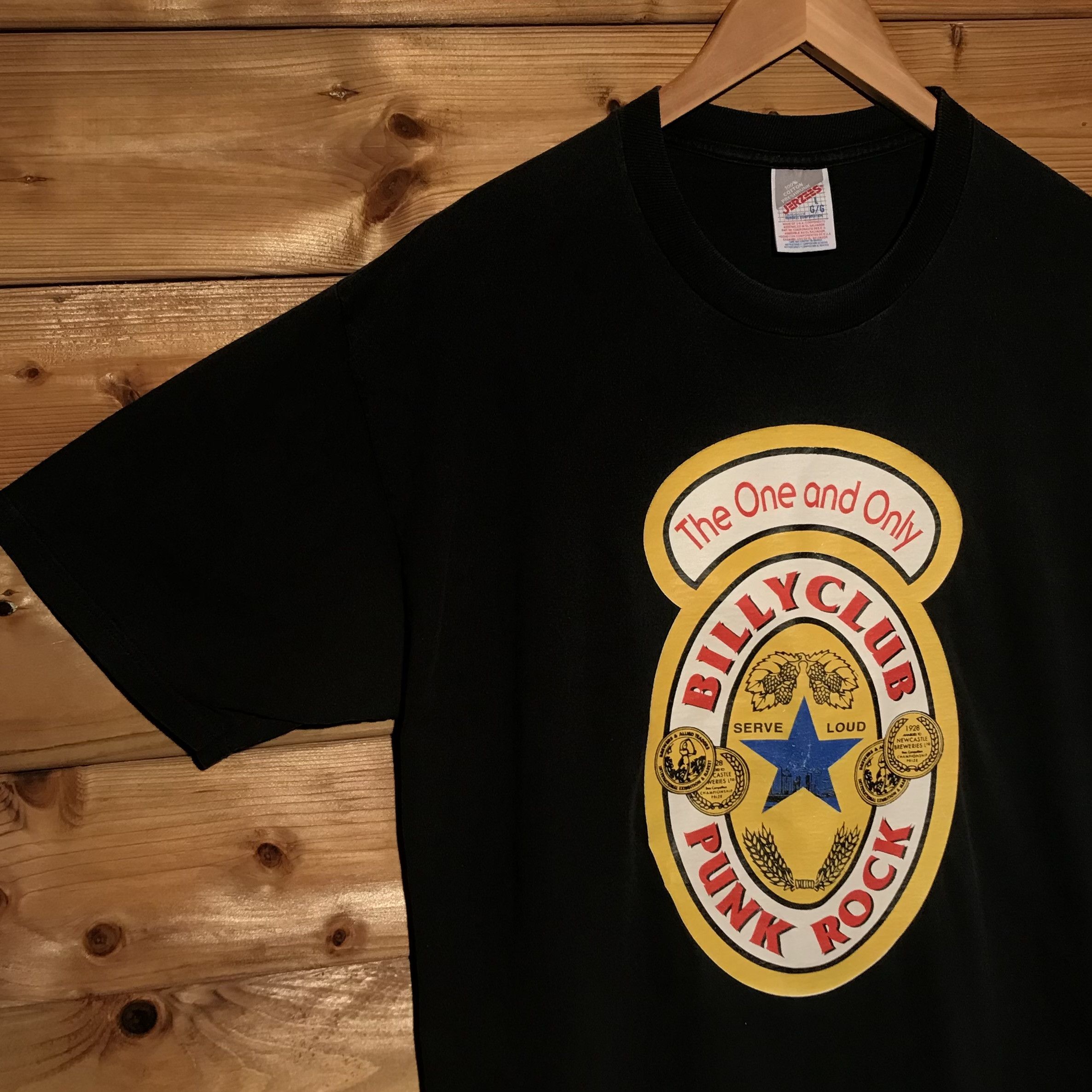 Band Tees 1998 Billyclub Serve Loud Album Promo Black Band T Shirt Size US L / EU 52-54 / 3 - 5 Thumbnail