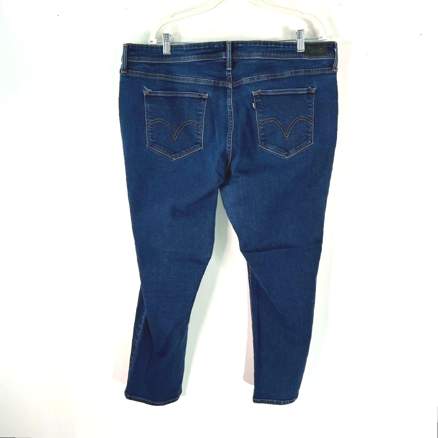 Levi's Levi's Women's Skinny Jeans 24W Blue Cotton Mid Rise 30-Inch Inseam Pockets Stretch Size 42" / US 20 - 2 Thumbnail
