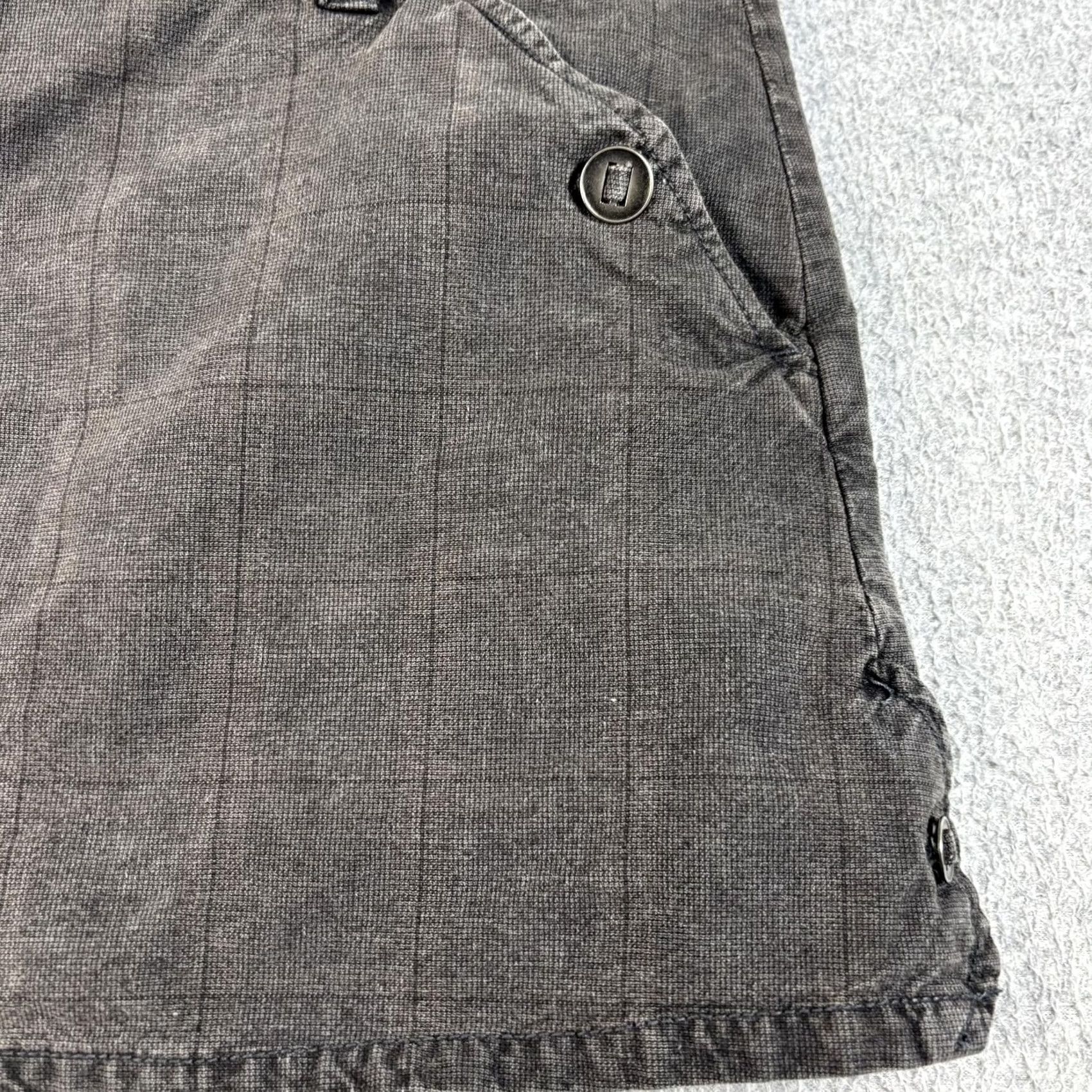 Vintage Chor Womens XXL Gray Twill Mini Skirt with Pockets Button Utility Grunge 90s Y2K Size 40" / US 18 - 6 Thumbnail