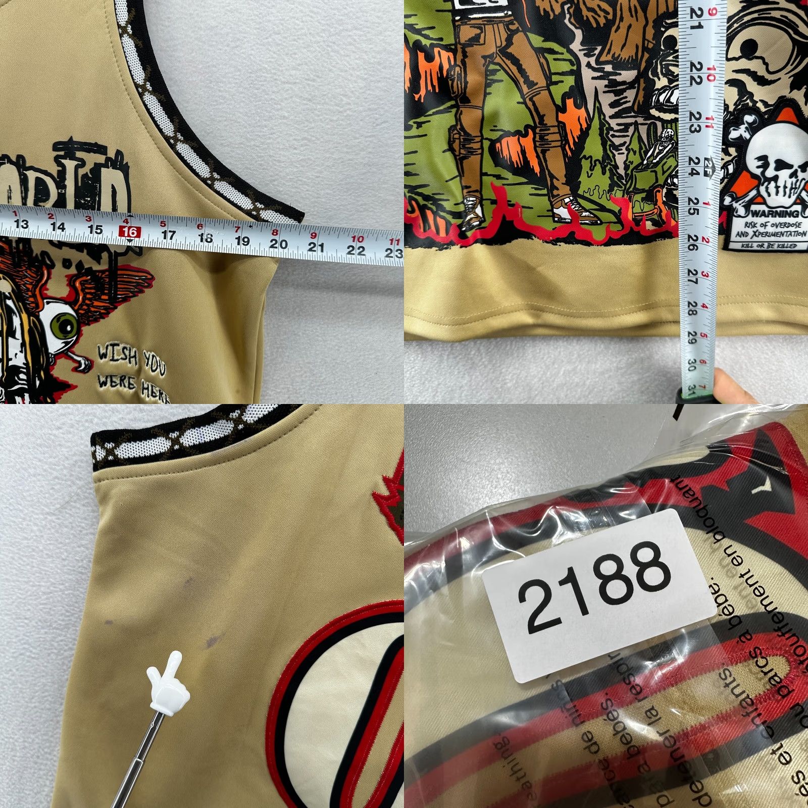 Vintage Brand X Astroworld Jack 01 Jersey Tank Men's Yellow Small Graphic Sleeveless Size US S / EU 44-46 / 1 - 8 Thumbnail