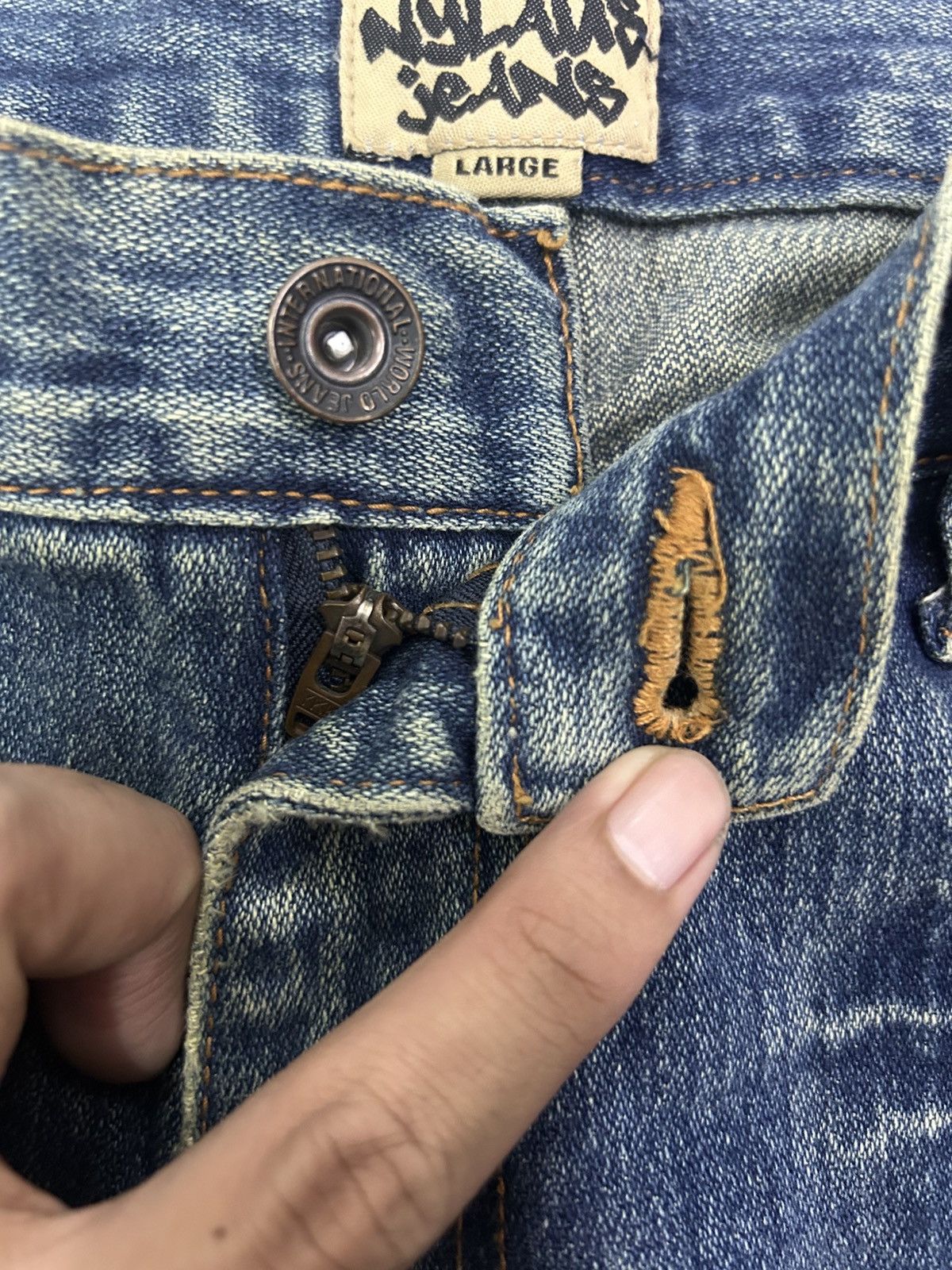 Japanese Brand × Vintage Vintage Japanese Denim Nylaus Jeans Distressed Jeans Size US 34 / EU 50 - 15 Thumbnail