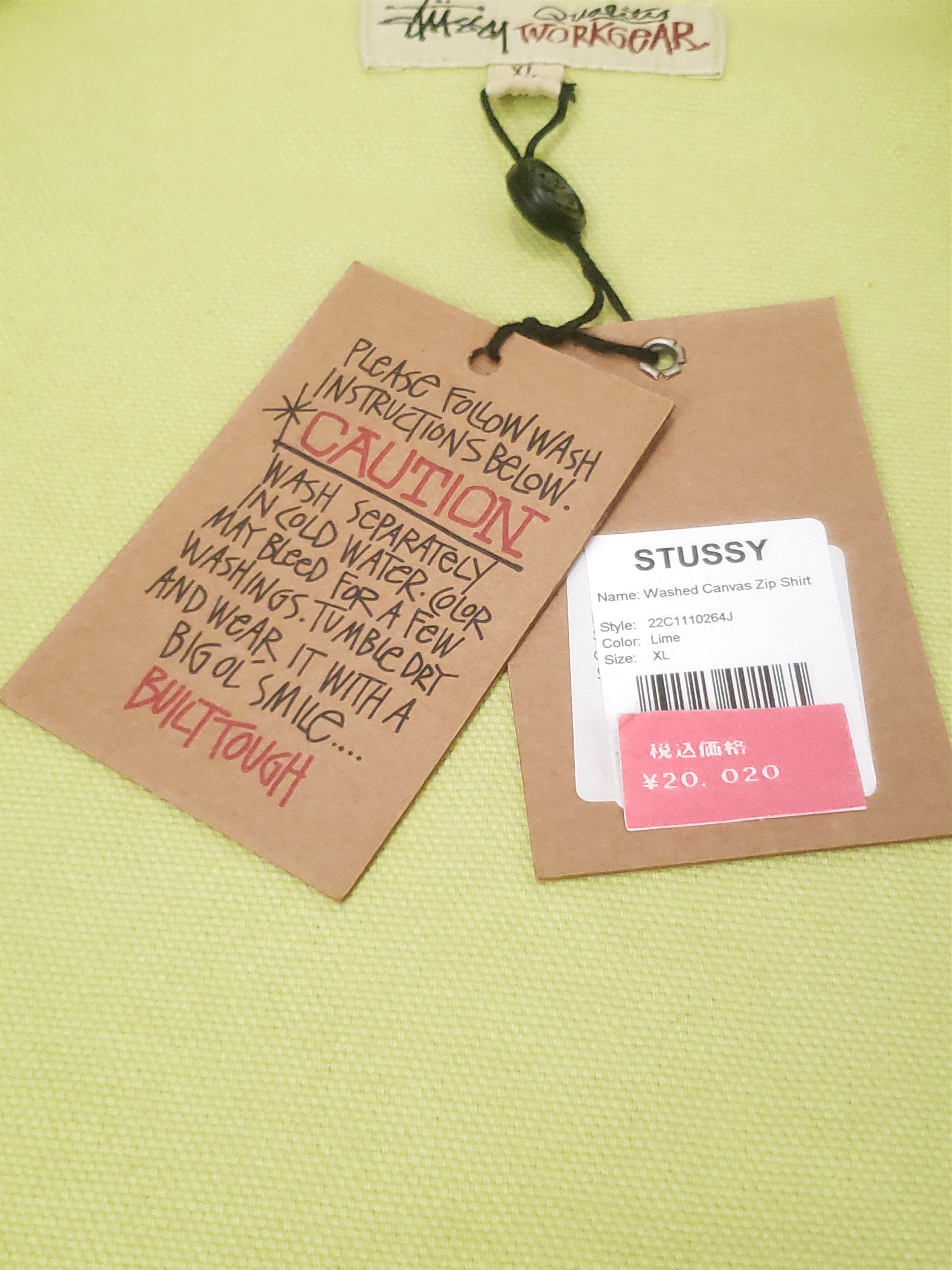 Stussy Stussy 2021 Washed Canvas Zip Work Shirt Size US XL / EU 56 / 4 - 4 Thumbnail