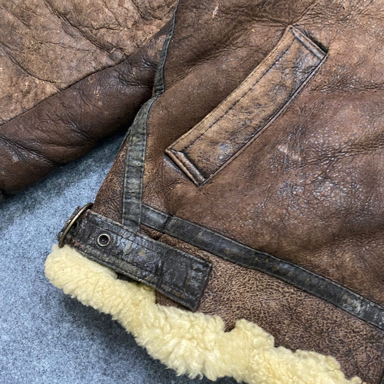 Vintage 💥Vintage Air Force U.S Army Style Leather Jacket Size US M / EU 48-50 / 2 - 11 Thumbnail