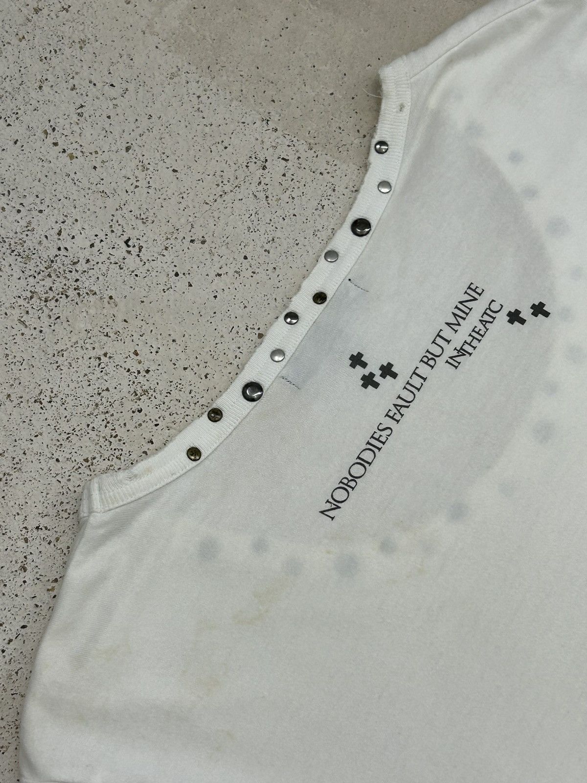 Designer × Japanese Brand Studded Elegance – White Long Sleeve with Rhinestone Skull Size US S / EU 44-46 / 1 - 14 Thumbnail