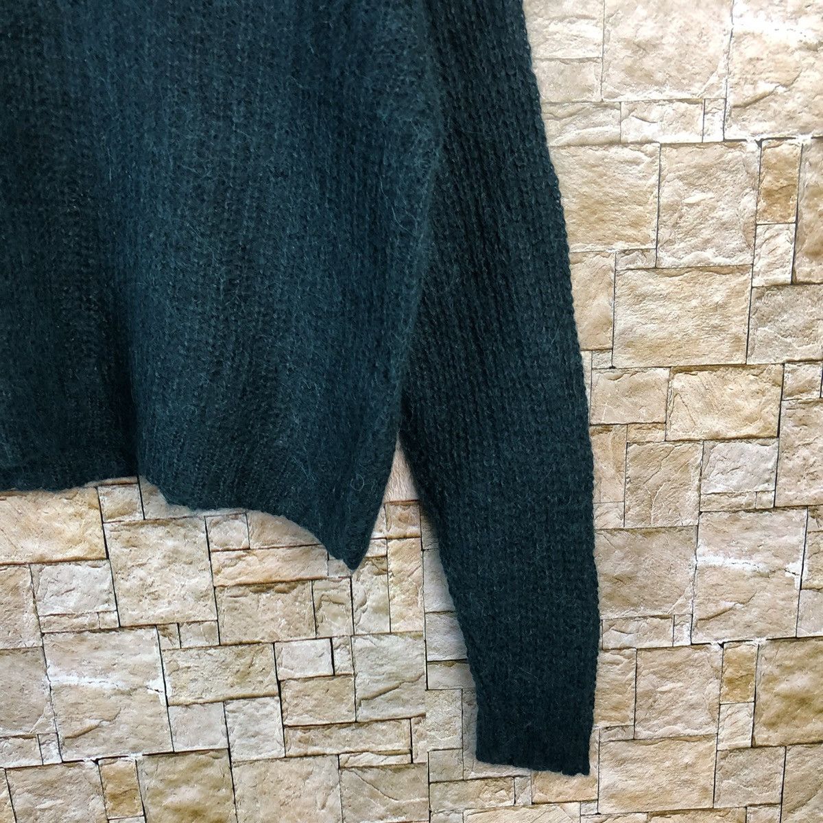 Homespun Knitwear × Japanese Brand Hanis Paris Green Knitwear #A1222 Size XS / US 0-2 / IT 36-38 - 8 Thumbnail