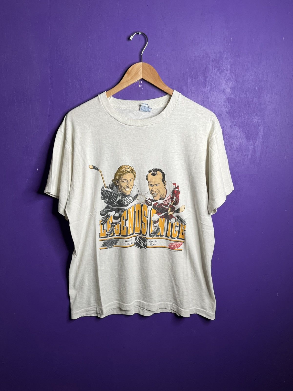 NHL × Salem Sportswear × Vintage Vintage 1989 Salem hockey Legends on ice player tee Size US L / EU 52-54 / 3 - 1 Thumbnail