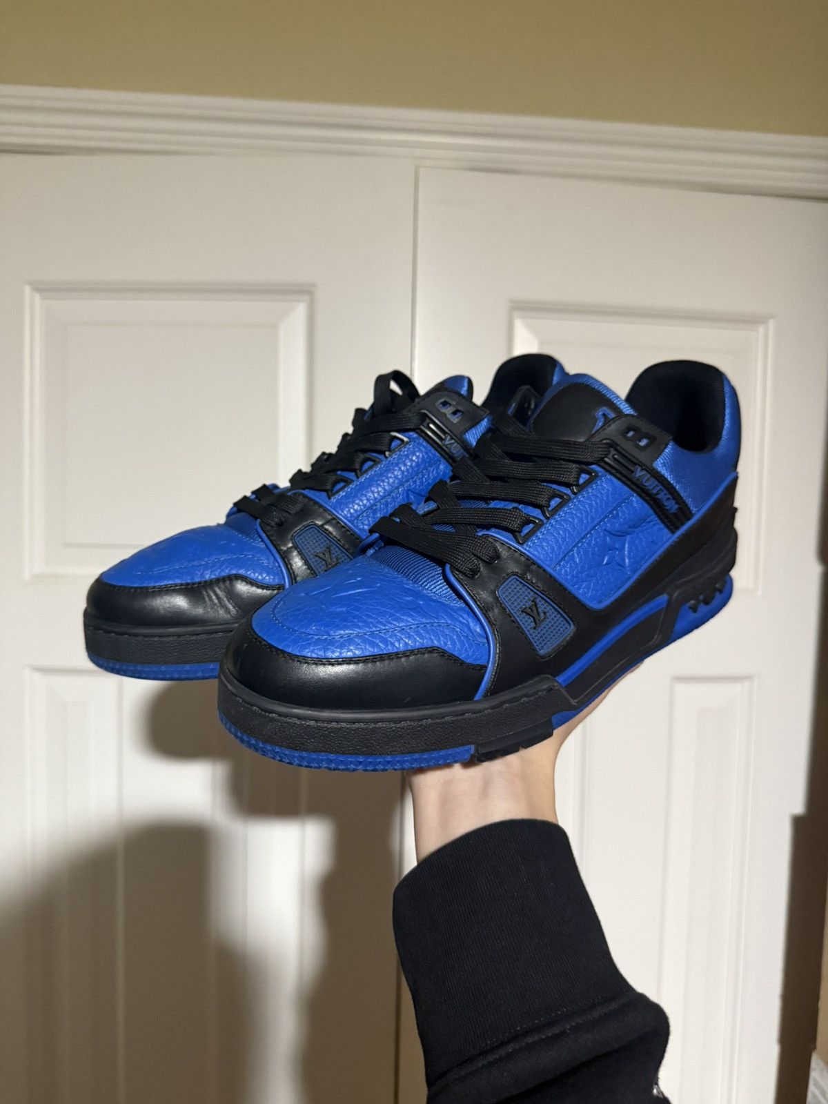 Louis Vuitton Louis Vuitton Black/Blue Trainer Sneaker Size US 8.5 / EU 41-42 - 1 Thumbnail