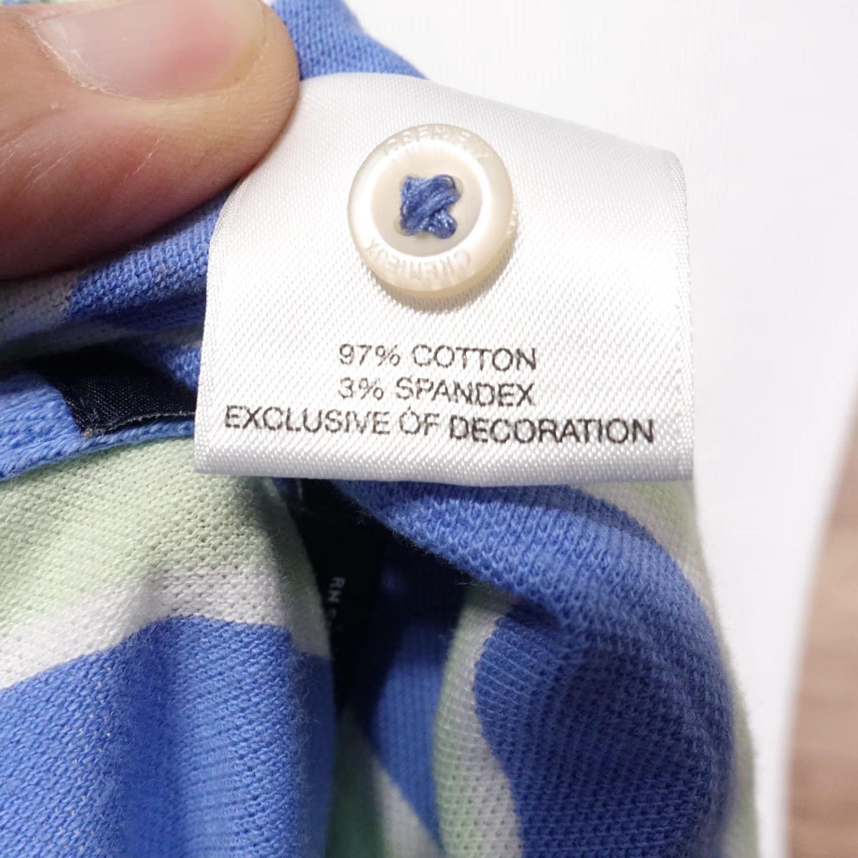 Cremieux Cremieux Polo Shirt Men 2XL Short Sleeve Casual Striped Blue Green Preppy Size US XXL / EU 58 / 5 - 7 Thumbnail