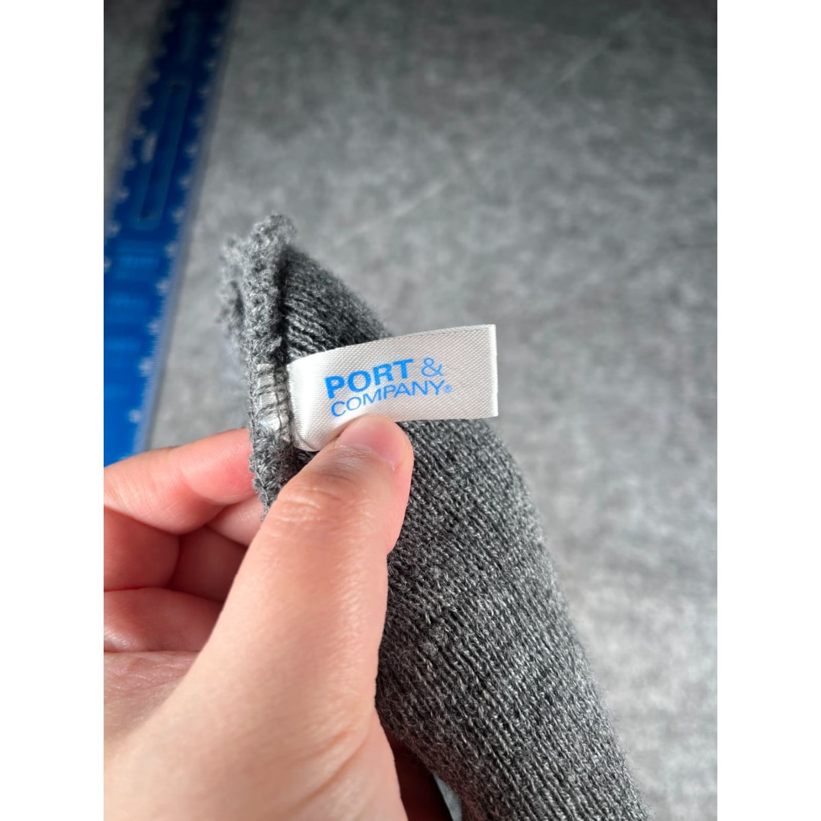 Port & Company Port & Company Beanie Toque One Size Gray Knit 100% Acrylic Embroidered Logo Adult Unisex Hats Size ONE SIZE - 7 Thumbnail