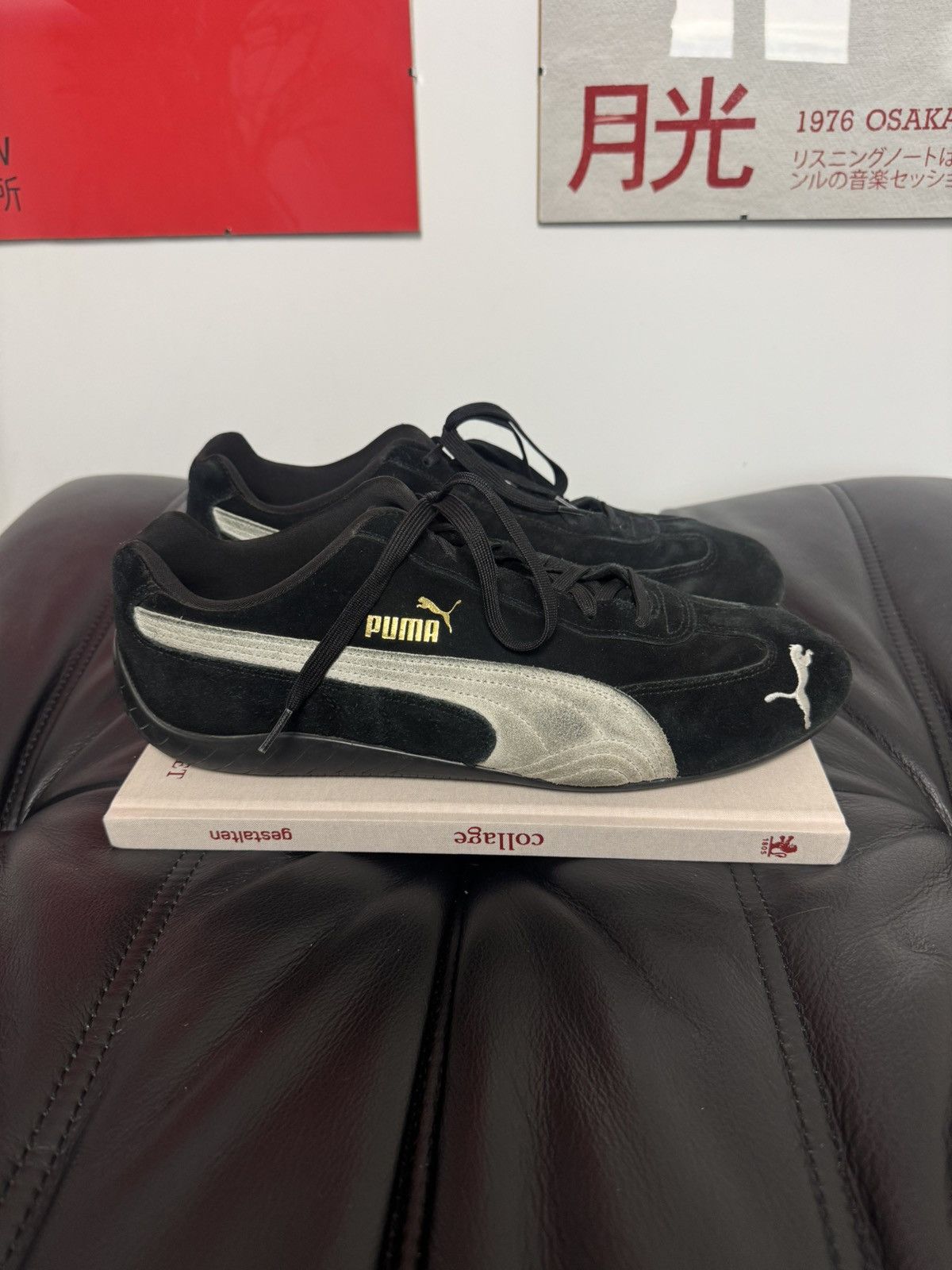 Puma Rare Big Size Vintage Puma Speedcat Suede Black Low Sneakers Size US 13 / EU 46 - 3 Thumbnail