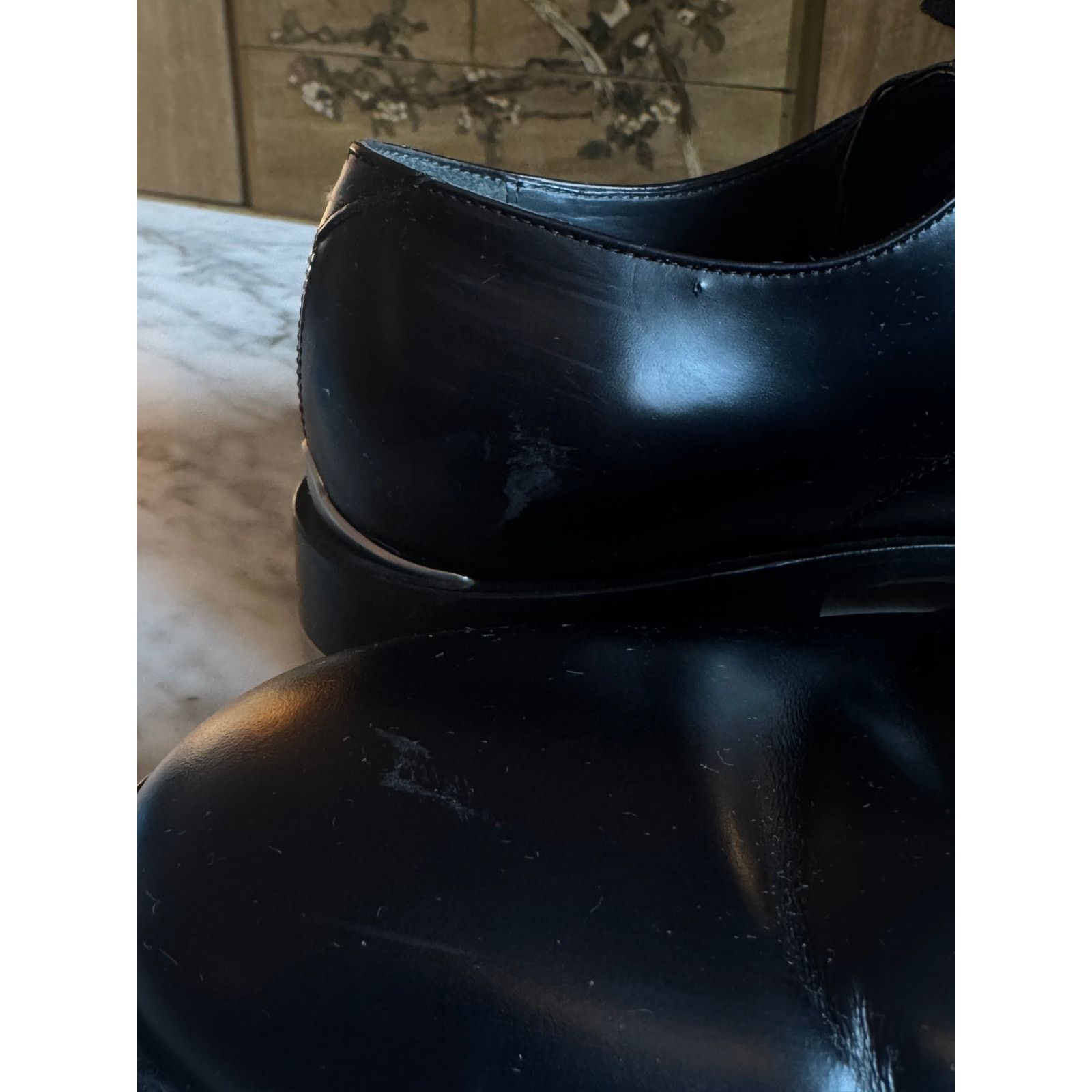 Kenzo Kenzo Men's Black Leather Lace-up Shoes Size US 10.5 / EU 43-44 - 7 Thumbnail