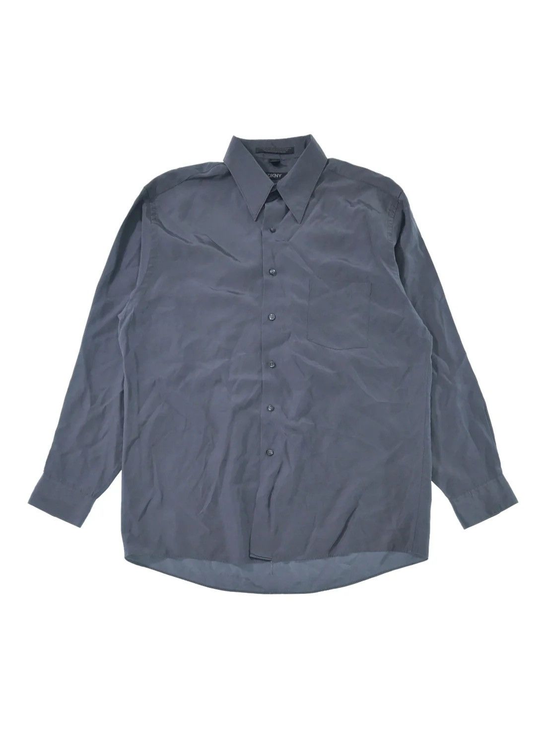 DKNY DKNY grey satin shirt in size L Size US L / EU 52-54 / 3 - 1 Thumbnail