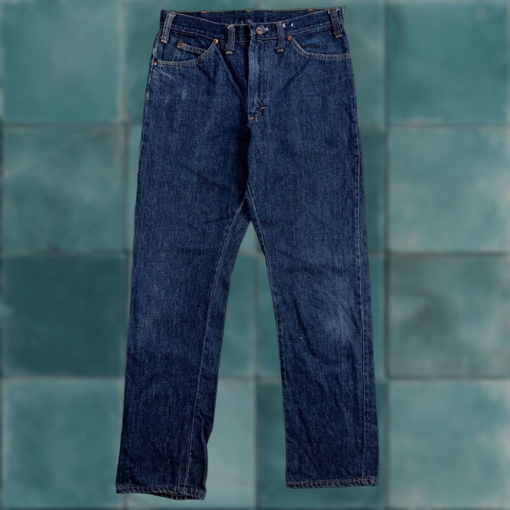 Vintage VINTAGE 1970s VTG Workwear Denim Jeans 30x29 | 501 High Rise Talon Jeans Men's Blue Cotton Denim Workwear Regular 70s 80s 90s Retro Western USA Size US 30 / EU 46 - 1 Thumbnail