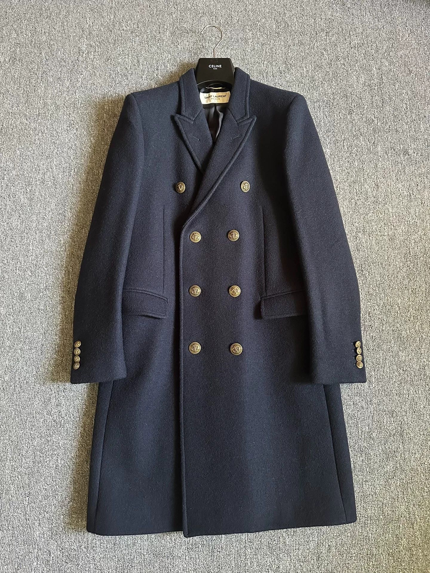 Hedi Slimane Saint Laurent 13FW Double-Breasted Coat Size US L / EU 52-54 / 3 - 1 Thumbnail