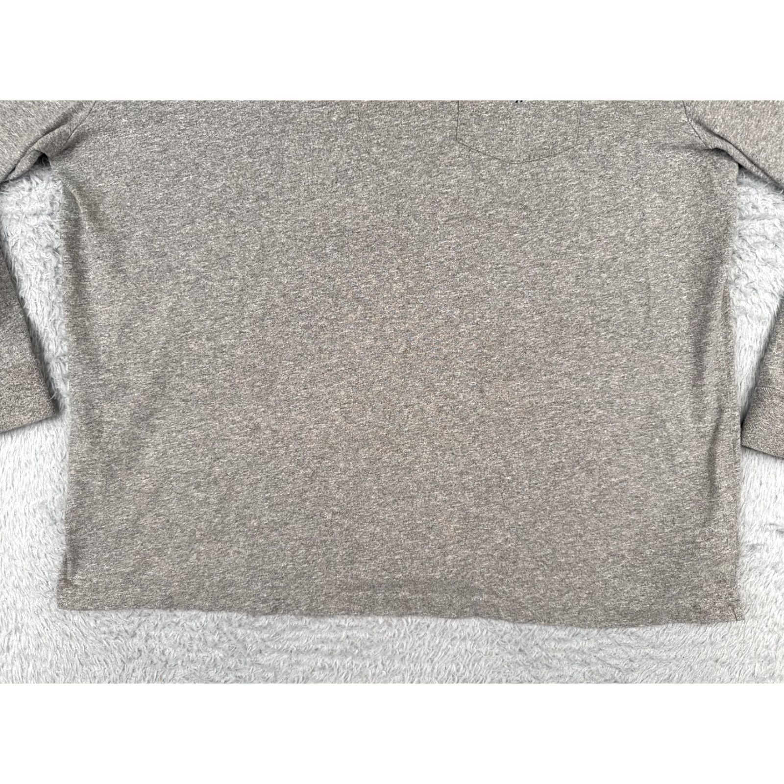 Ralph Lauren VINTAGE Polo Ralph Lauren Shirt Men’s L Gray Long Sleeve Crew 100% Cotton Pocket Logo Embroidered Navy Sports Classic Mens Size US L / EU 52-54 / 3 - 5 Thumbnail
