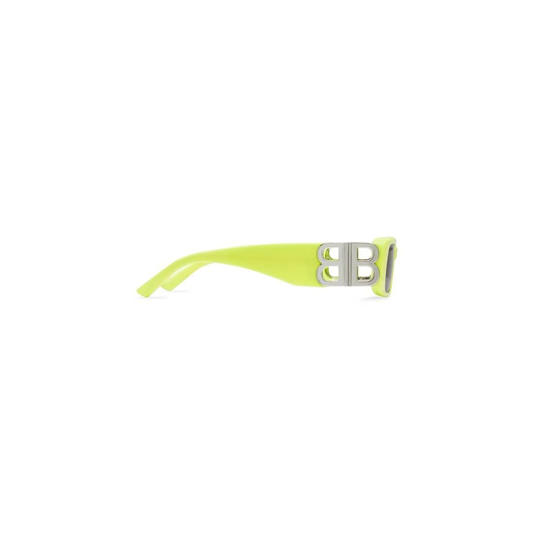Balenciaga o1la1rc1a0725 Size: OS / Dynasty Rectangle Sunglasses Yellow Size ONE SIZE - 4 Thumbnail