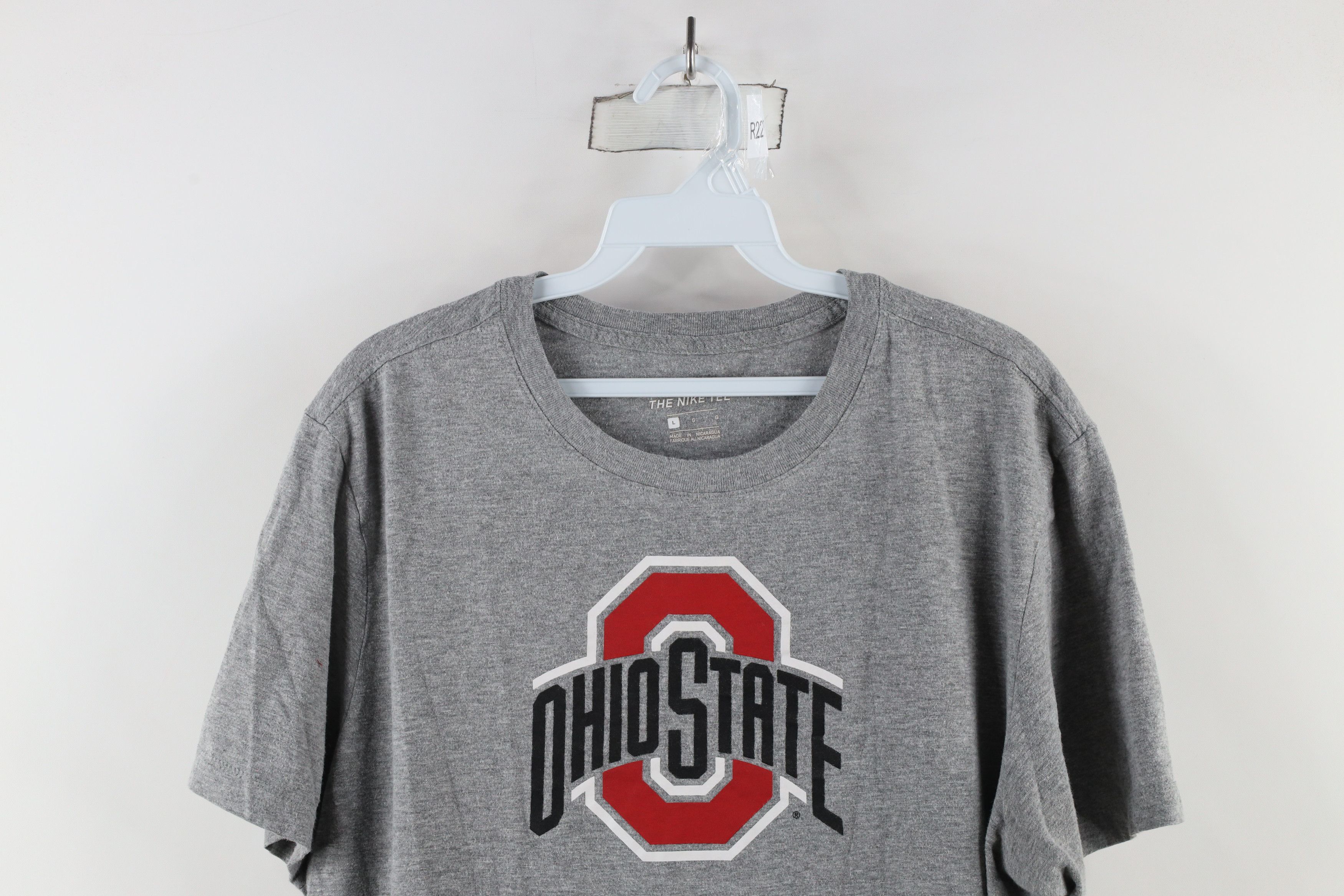 Nike × Vintage Y2K Nike Center Swoosh Ohio State University T-Shirt Gray Size US L / EU 52-54 / 3 - 2 Thumbnail