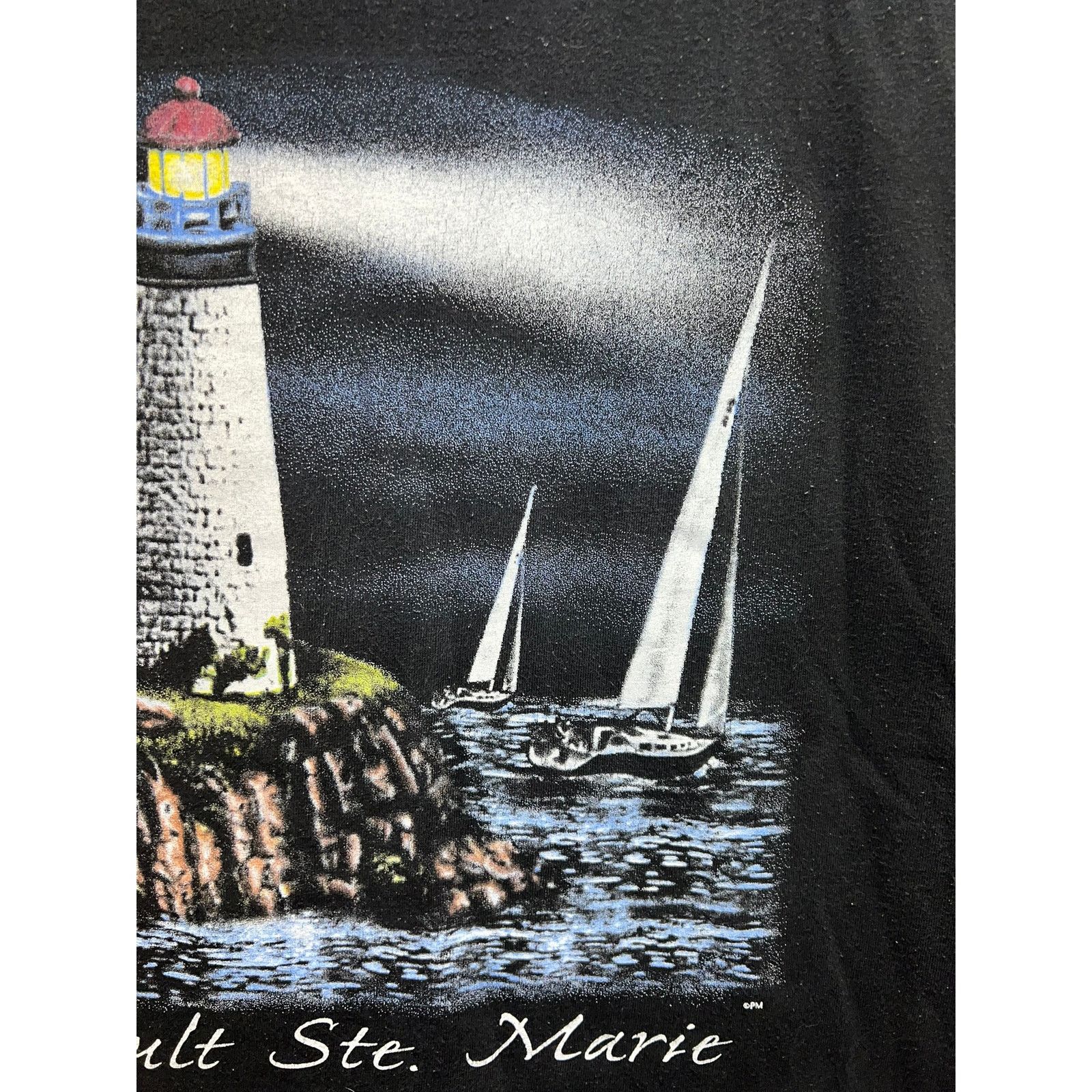 Vintage Vintage Sault Ste Marie Shirt Lighthouse Canada Michigan 90s Size US L / EU 52-54 / 3 - 3 Thumbnail