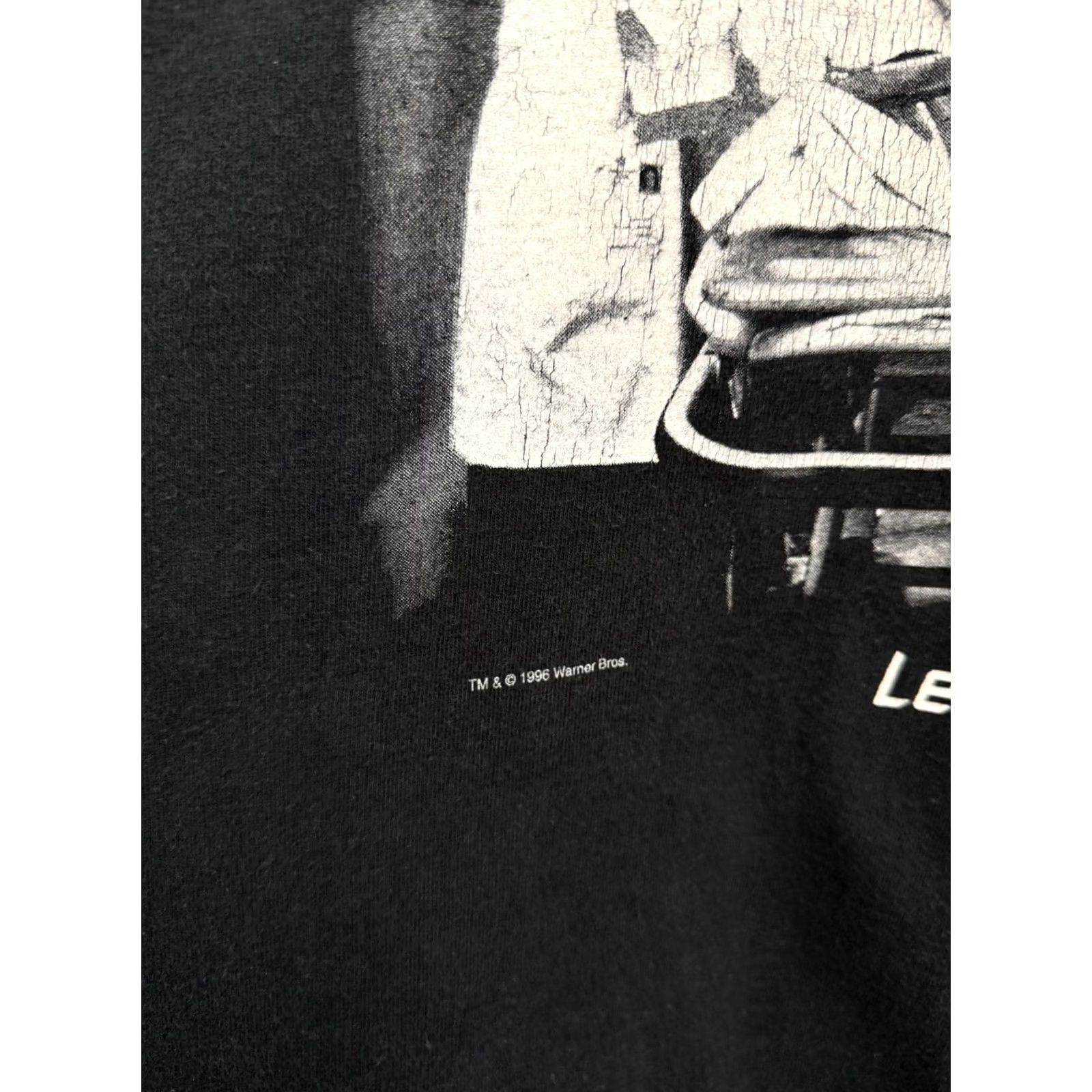 Fruit Of The Loom VINTAGE ER Movie Warner Bros Let’s Move it People T-Shirt Mens L Black 1996 90s Tee Size US L / EU 52-54 / 3 - 5 Thumbnail