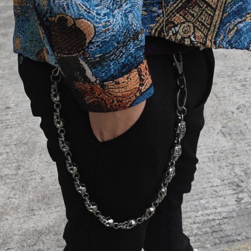 Japanese Brand × Jewelry Retro Metal Pants Chain with Flying Eagle & Skull Head Size ONE SIZE - 3 Thumbnail
