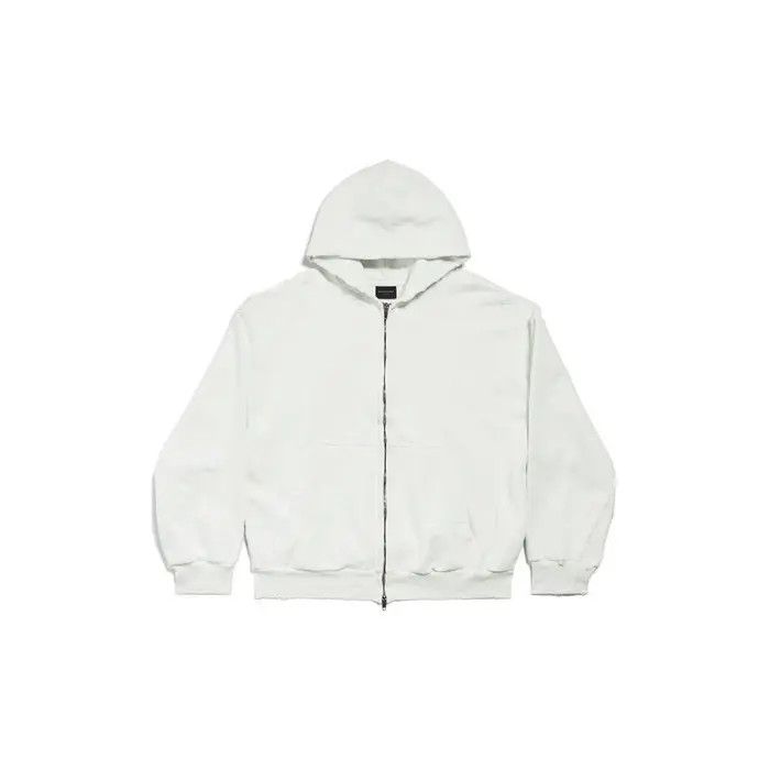 Balenciaga o1s1wg110126 Agaicnelab Zip-up Hoodie Regular Fit in White Size US XS / EU 42 / 0 - 1 Thumbnail