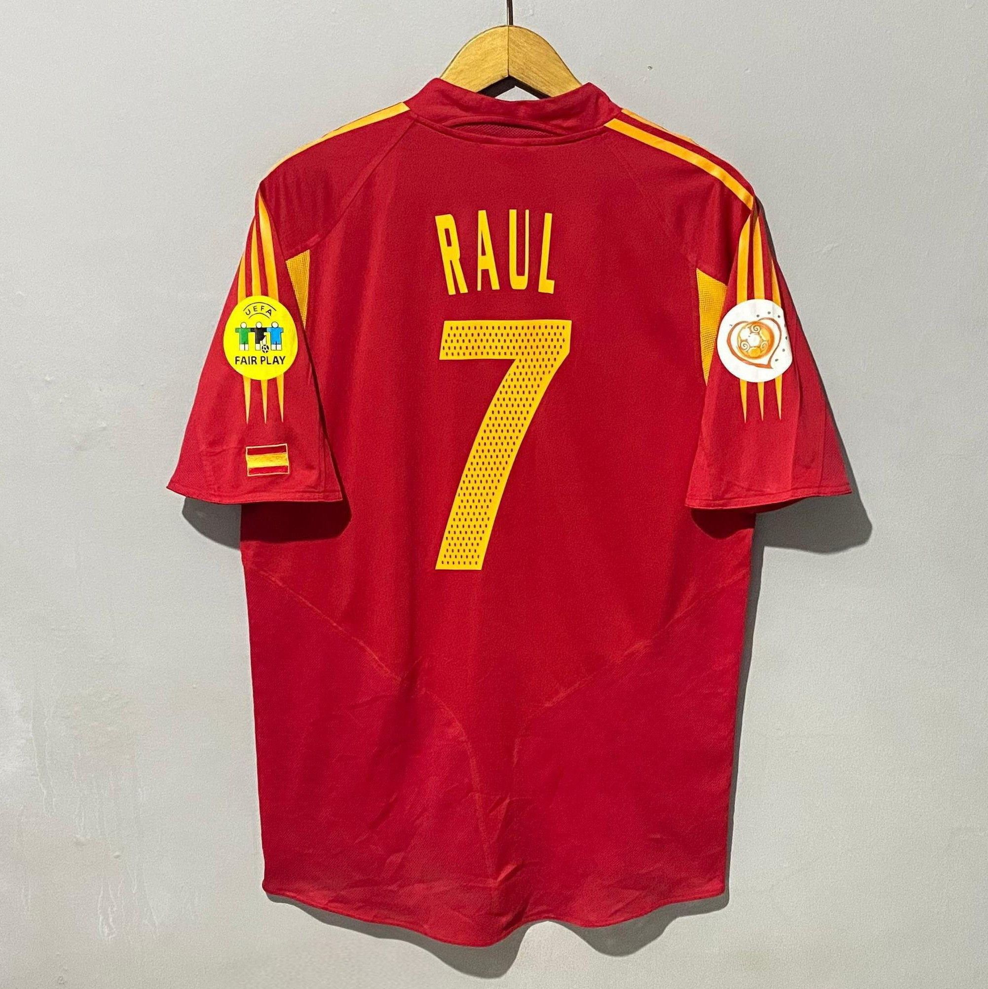Adidas Spain Euro 2004 Home Jersey Raul Gonzalez Size US L / EU 52-54 / 3 - 2 Thumbnail