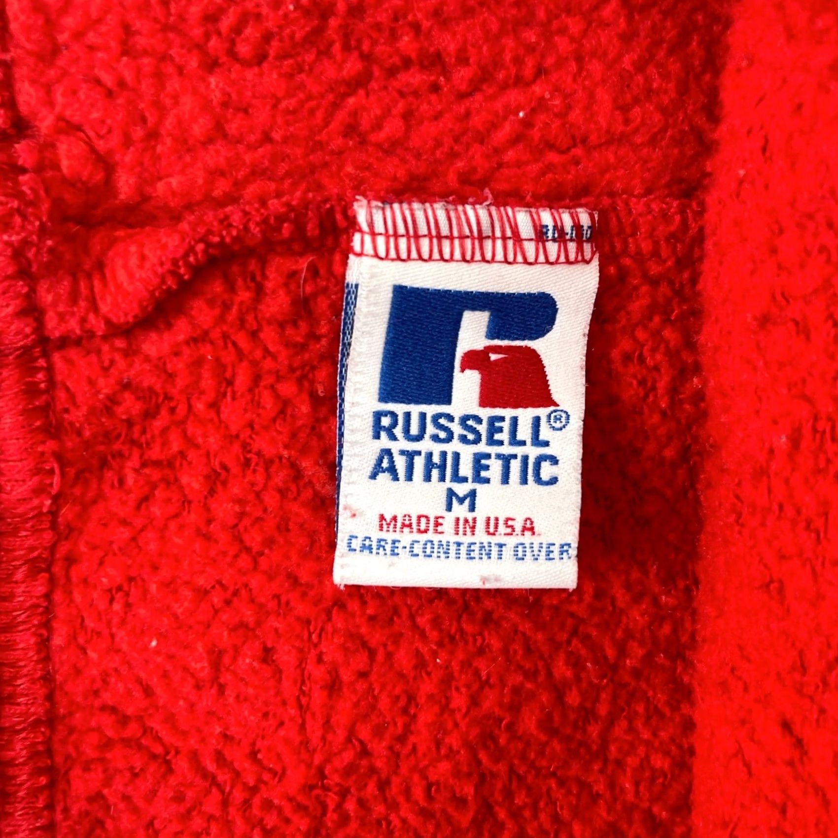 Russell Athletic VINTAGE Russell Athletic Sweatpants Mens M Red Dri Power Fleece Tapered Leg Size US 31 - 3 Thumbnail