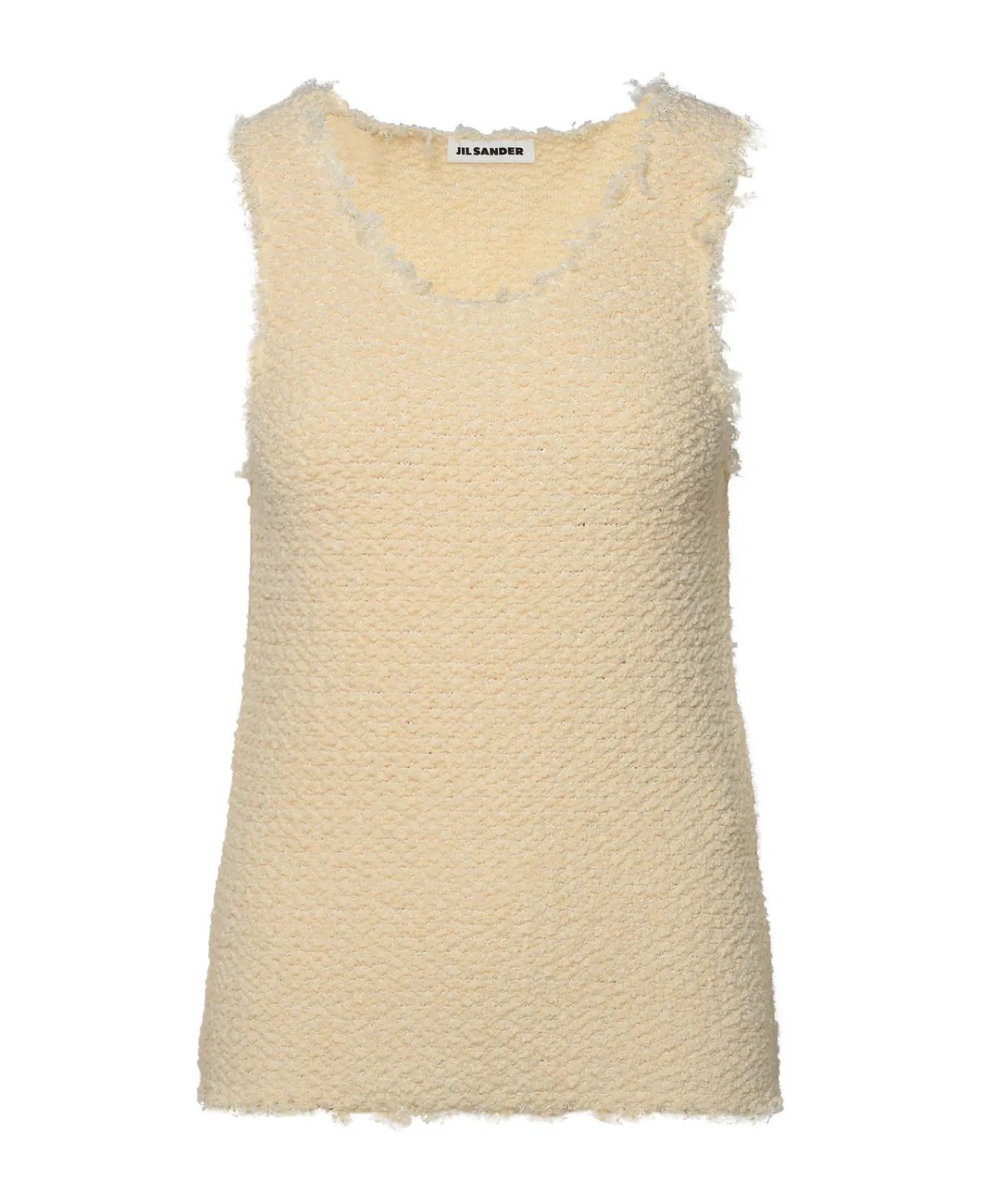 Jil Sander o1y1025 Sleeveless Sweater in Cream Size S / US 4 / IT 40 - 1 Thumbnail