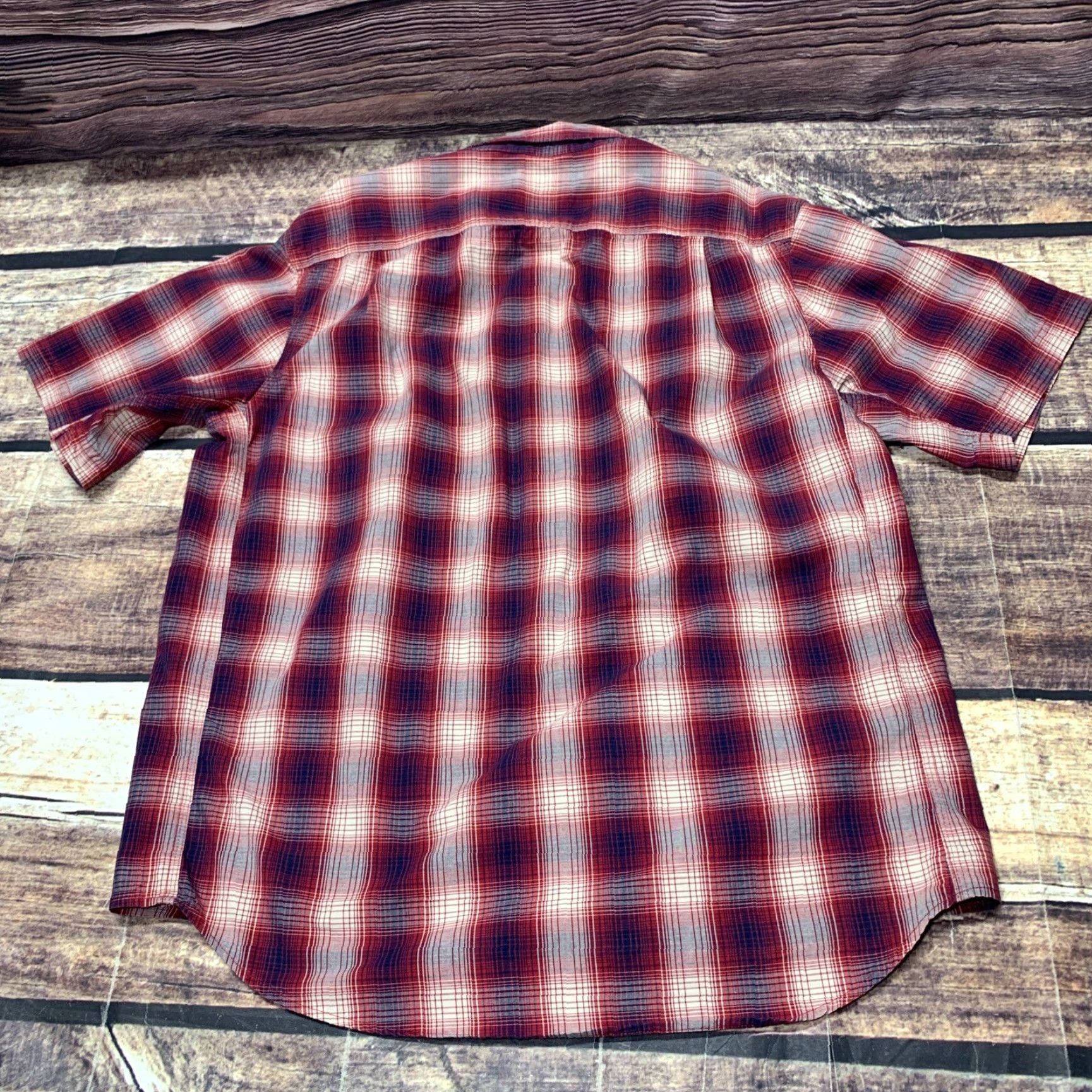 Vintage C.E. Schmidt Shirt Short Sleeve Red Button Down Front Check Plaid Pockets Large – Mens, Button-Up, Casual Workwear, Vintage? No Size US L / EU 52-54 / 3 - 7 Thumbnail
