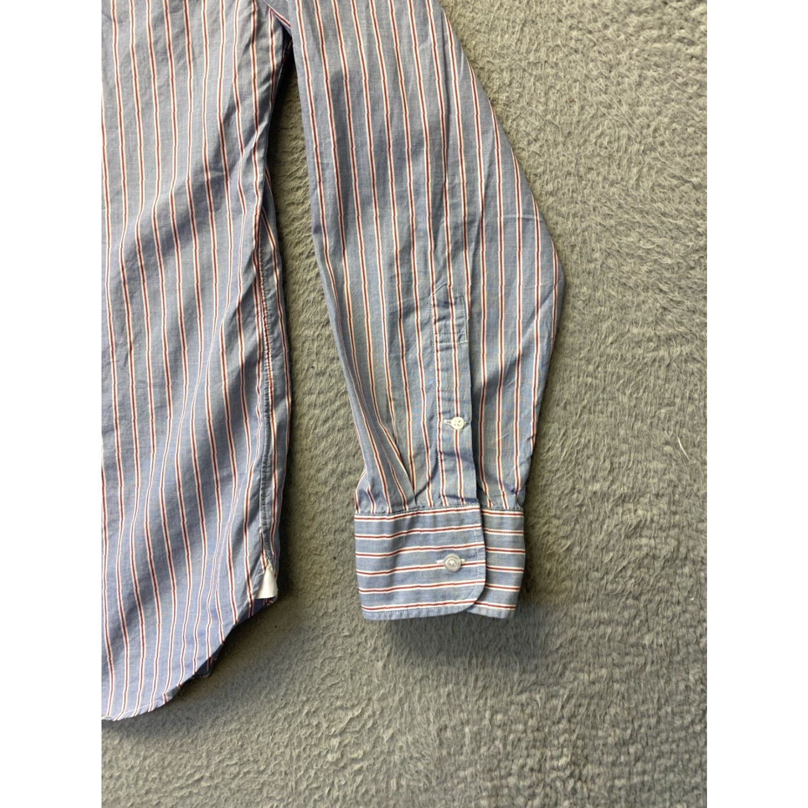J.Crew J. Crew Button Shirt Men’s Size XL Gray Striped Red Cotton 161-7 Size US XL / EU 56 / 4 - 2 Thumbnail