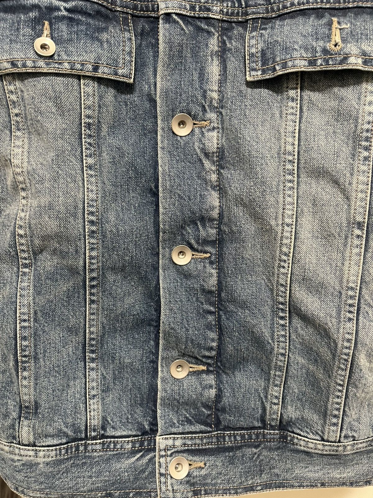 Rick Owens Drkshdw Rick Owens Trucker Denim Jacket Sz S Size US S / EU 44-46 / 1 - 4 Thumbnail