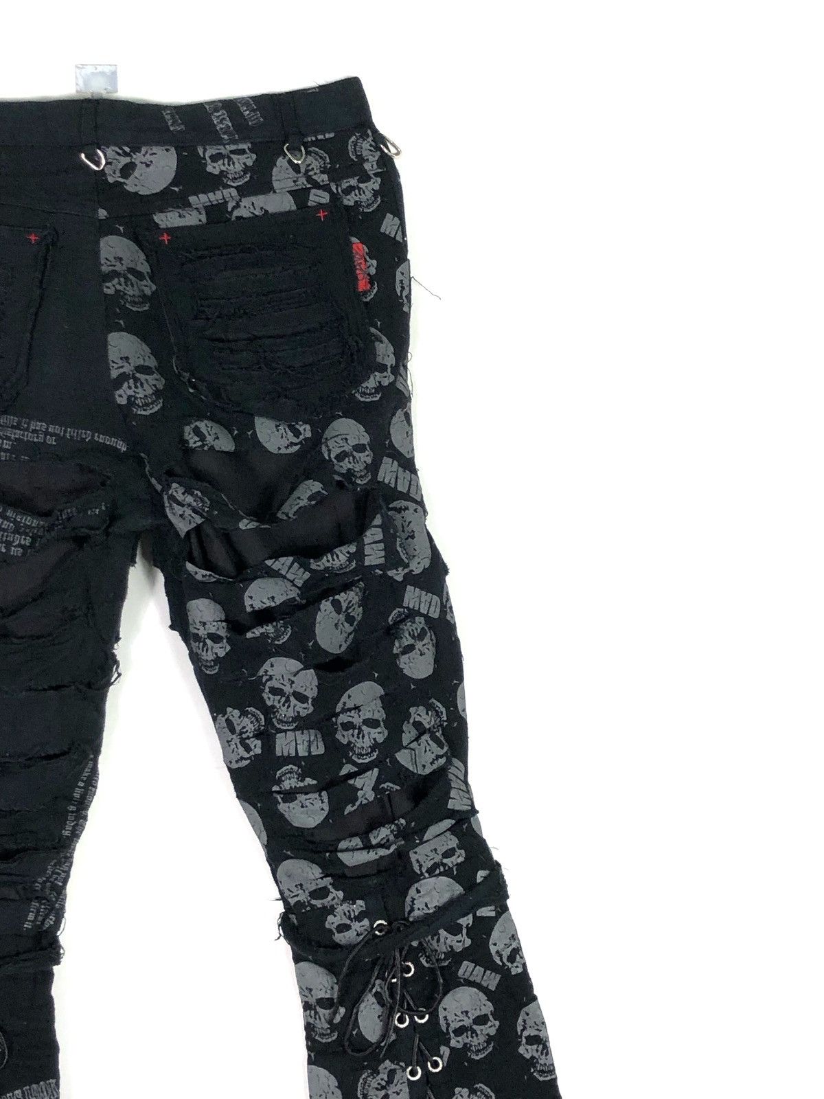 Japanese Brand RARE🔥MADPUNK JAPAN BONDAGE DAMAGE STYLE PANTS Size US 31 - 15 Thumbnail