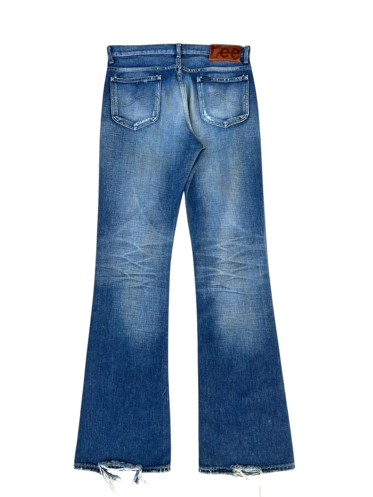 Lee Distressed Mud Denim Lee Riders Limited Edition Flare Jeans Size US 31 - 14 Thumbnail